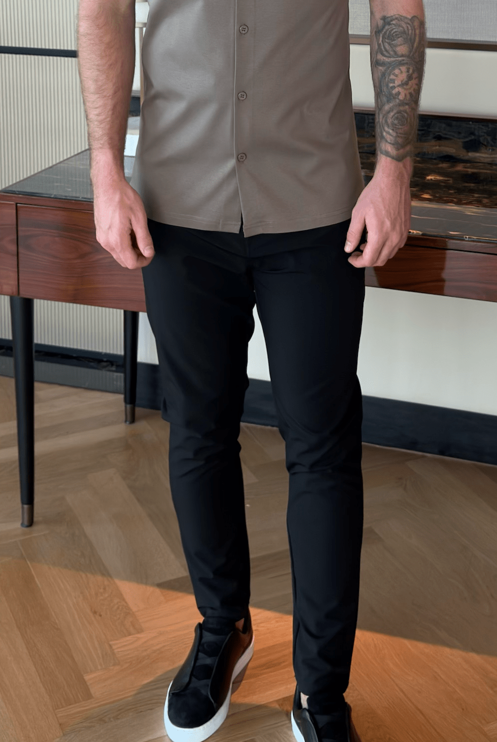 5 Pocket Commuter Trouser - Black - Vincentius