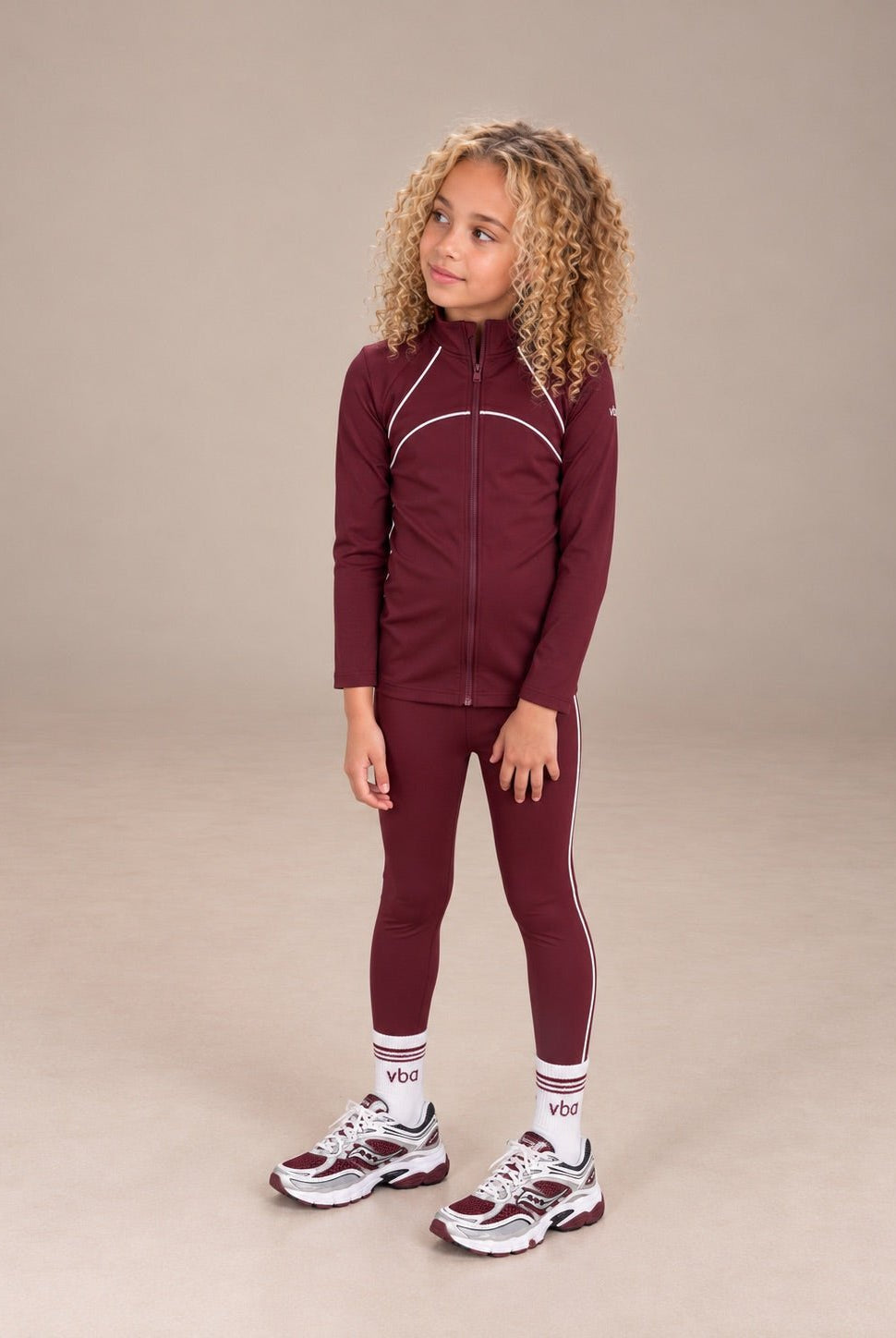 Active Legging - Burgundy/White - Vincentius