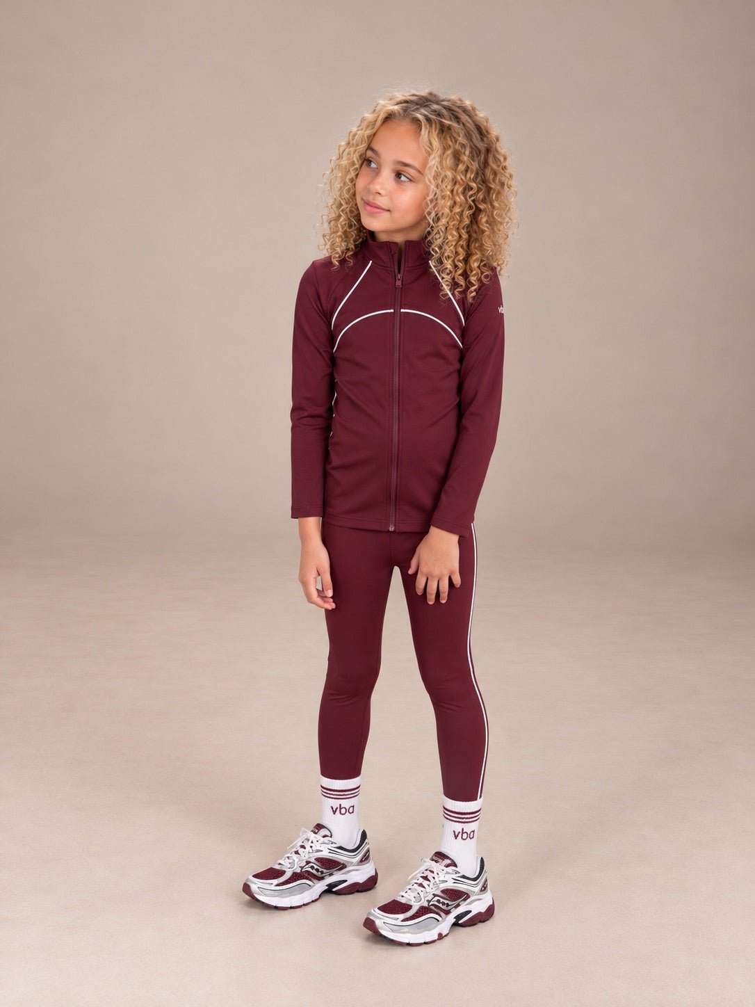 Active Legging - Burgundy/White - Vincentius
