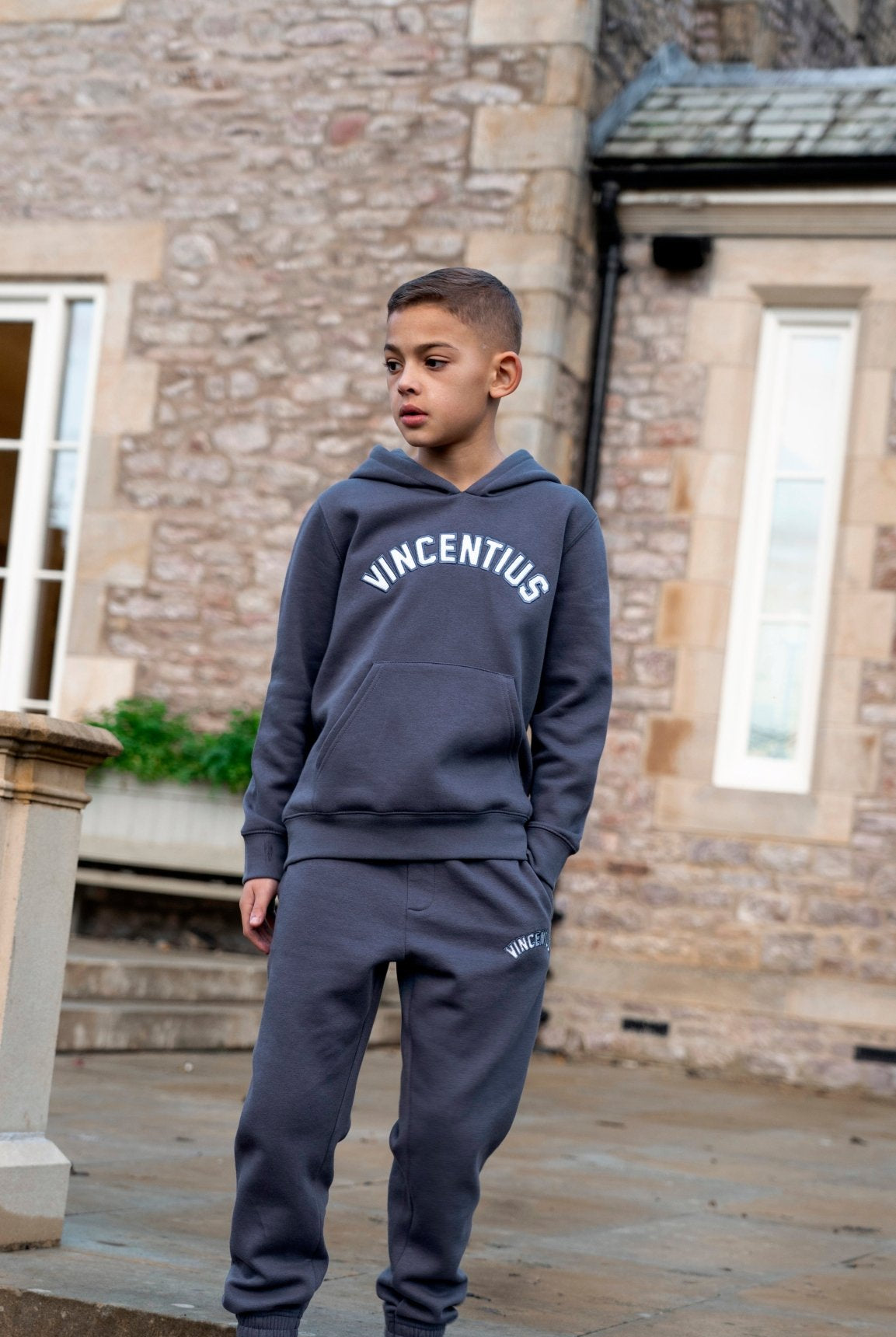 Boys Applique Tracksuit - Airforce Blue - Vincentius