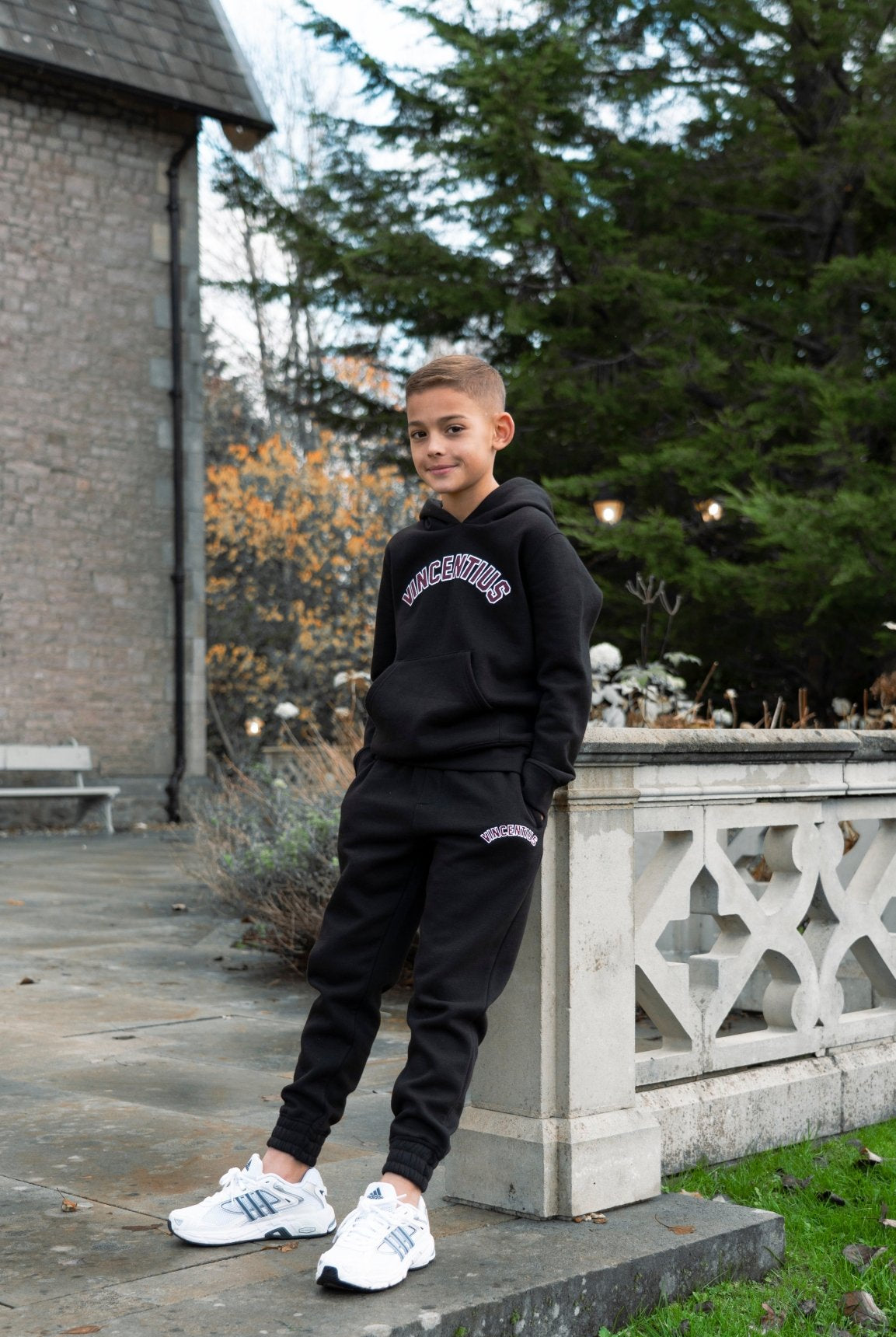 Boys Applique Tracksuit - Black - Vincentius