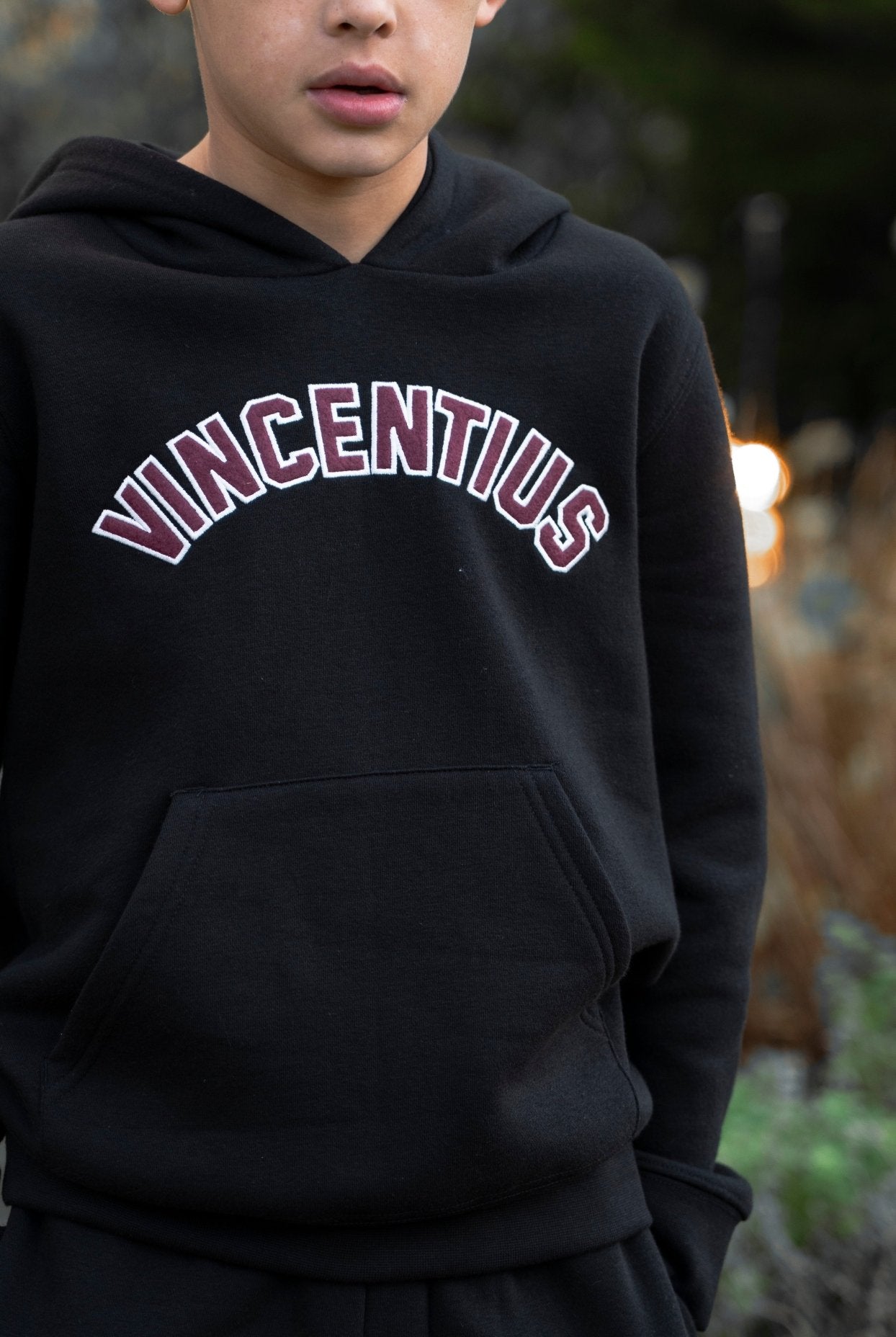 Boys Applique Tracksuit - Black - Vincentius
