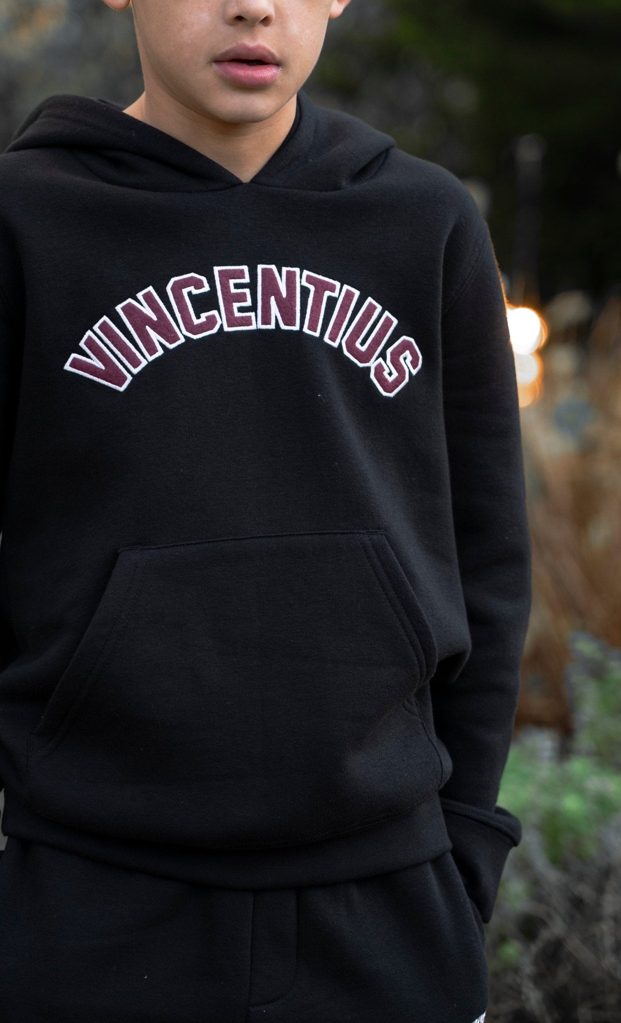Boys Applique Tracksuit - Black - Vincentius