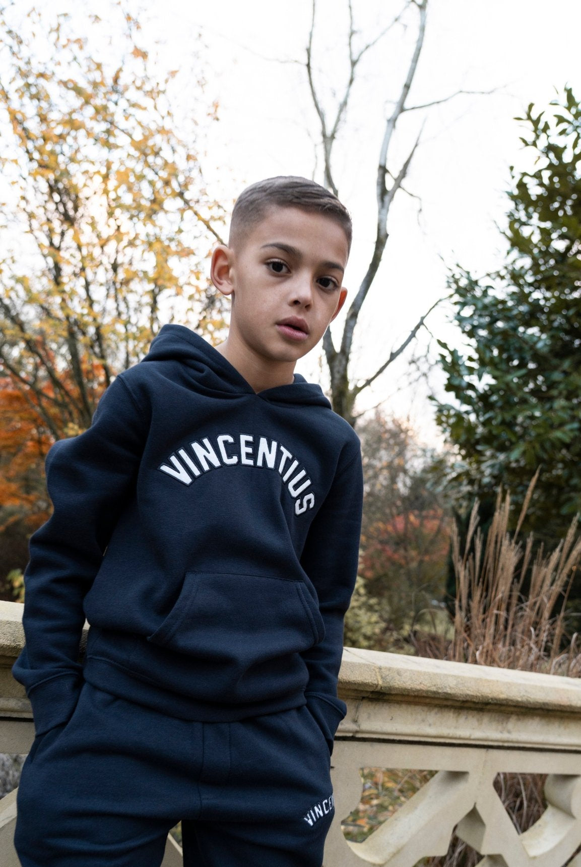Boy's Applique Tracksuit - Navy - Vincentius