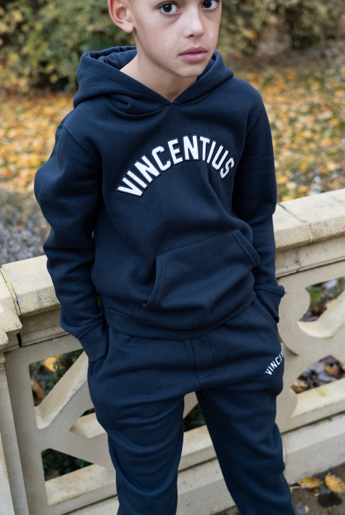 Boy's Applique Tracksuit - Navy - Vincentius