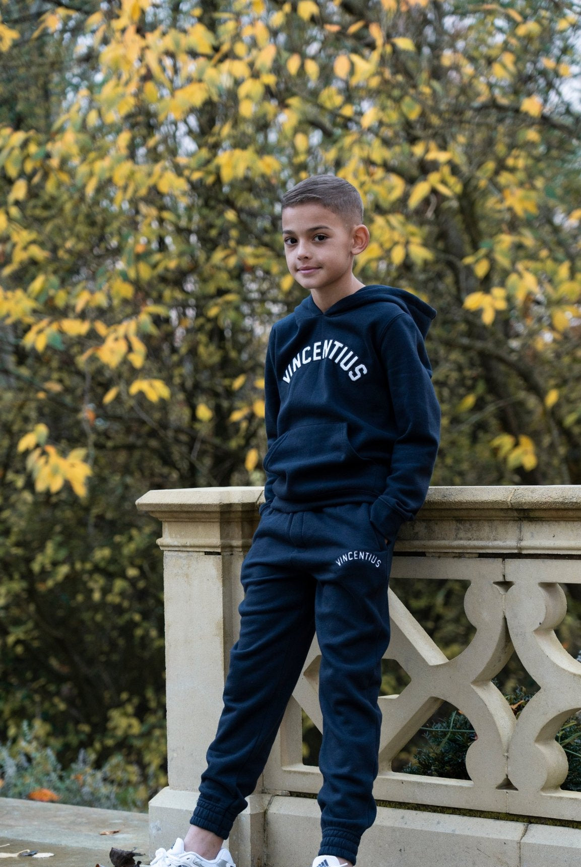 Boy's Applique Tracksuit - Navy - Vincentius