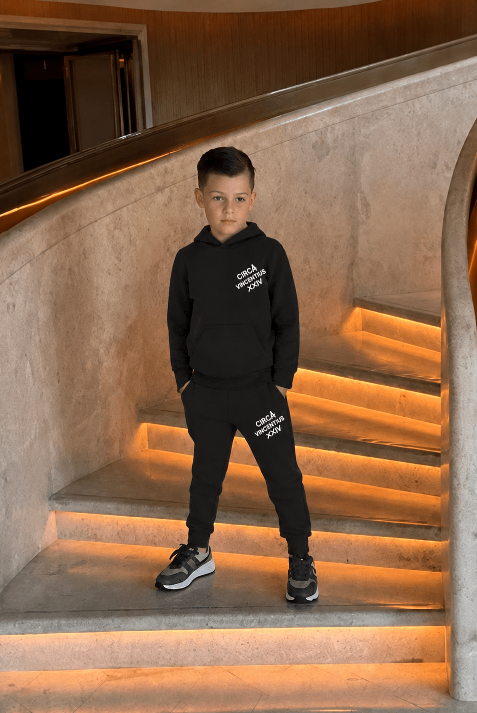 Boy's Circa XX1V Tracksuit - Black - Vincentius