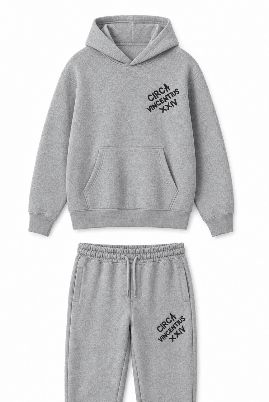 Boys Circa XX1V Tracksuit - Grey Marl - Vincentius