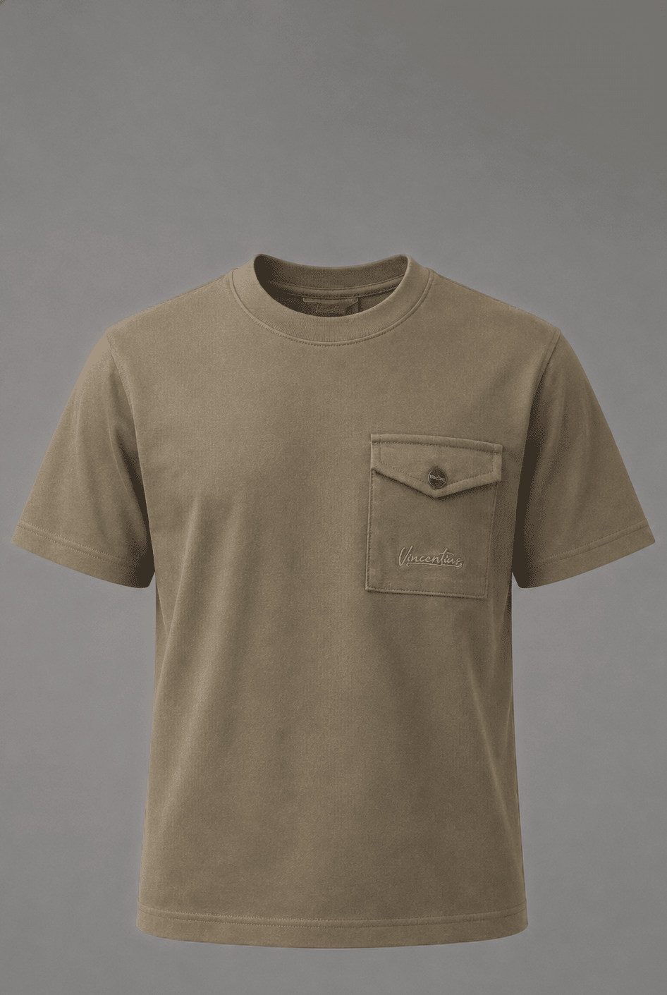 Boy's Luxury Pocket Logo T-Shirt - Mocha - Vincentius
