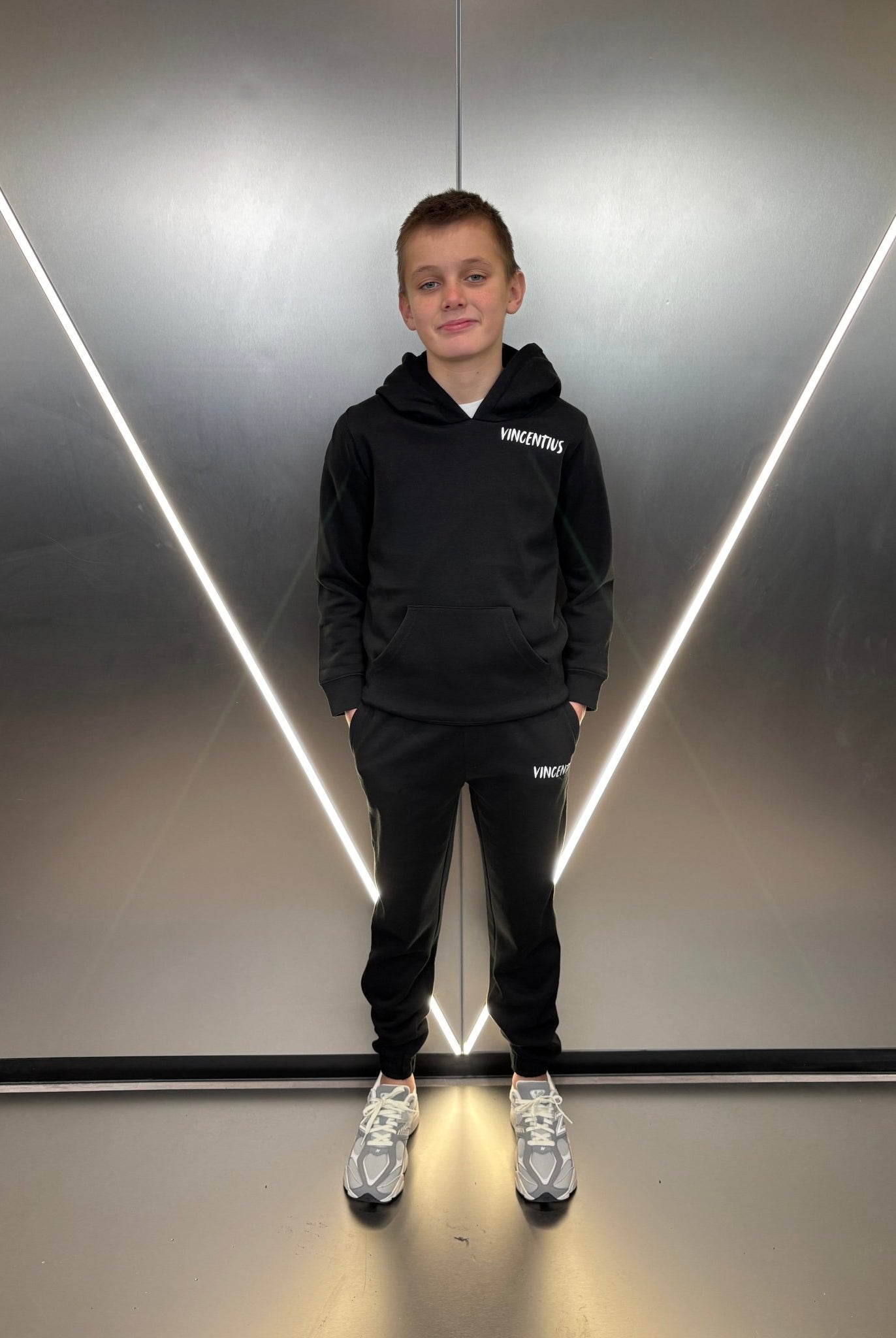Boy's Paintbrush Tracksuit - Black - Vincentius