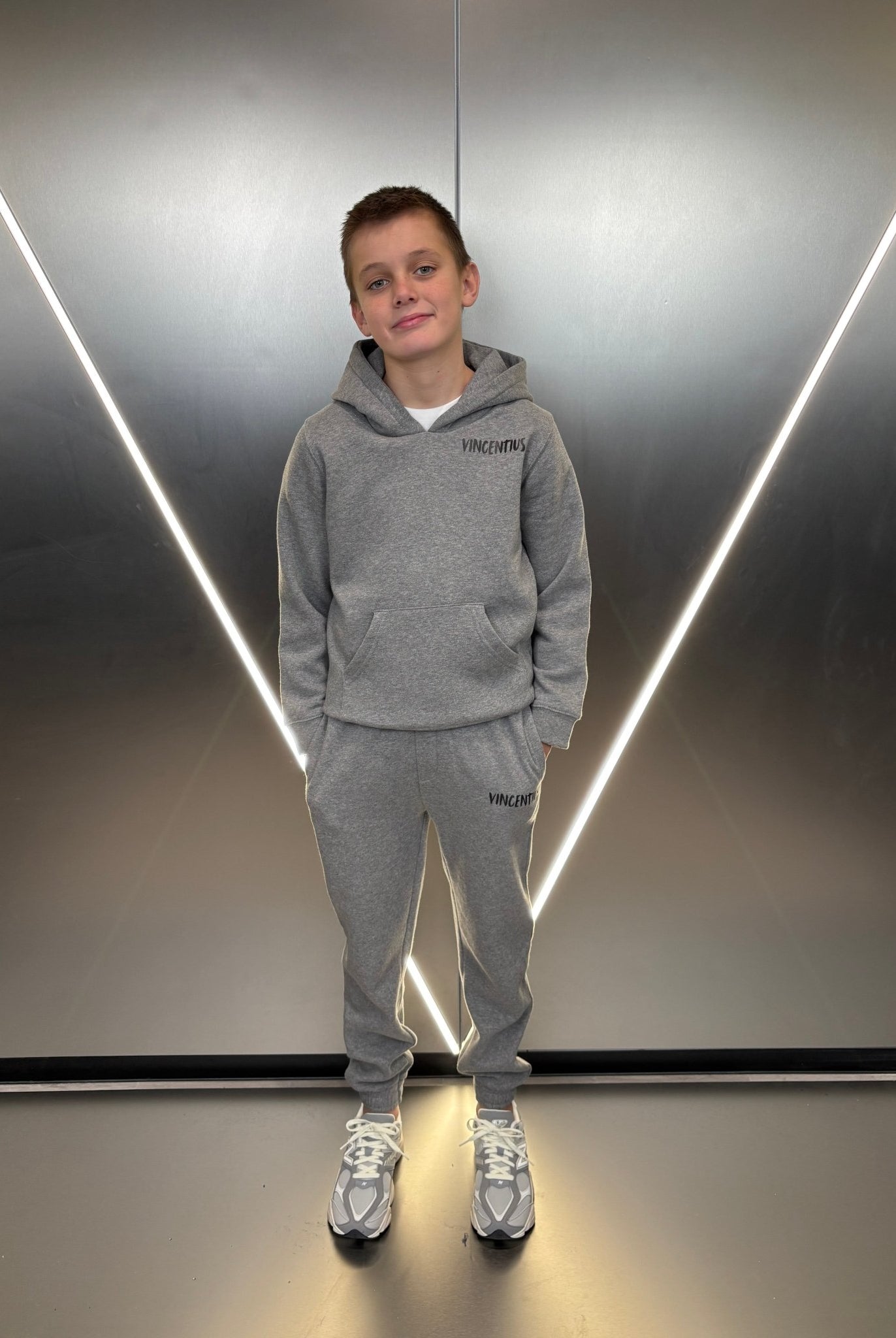 Boy's Paintbrush Tracksuit - Grey - Vincentius