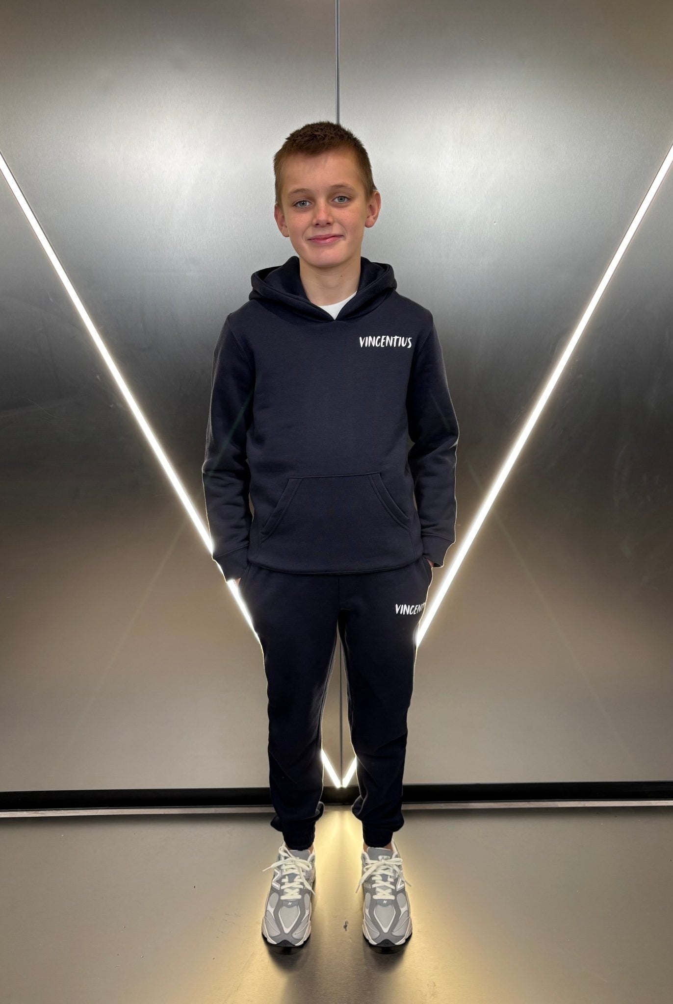Boy's Paintbrush Tracksuit - Navy - Vincentius