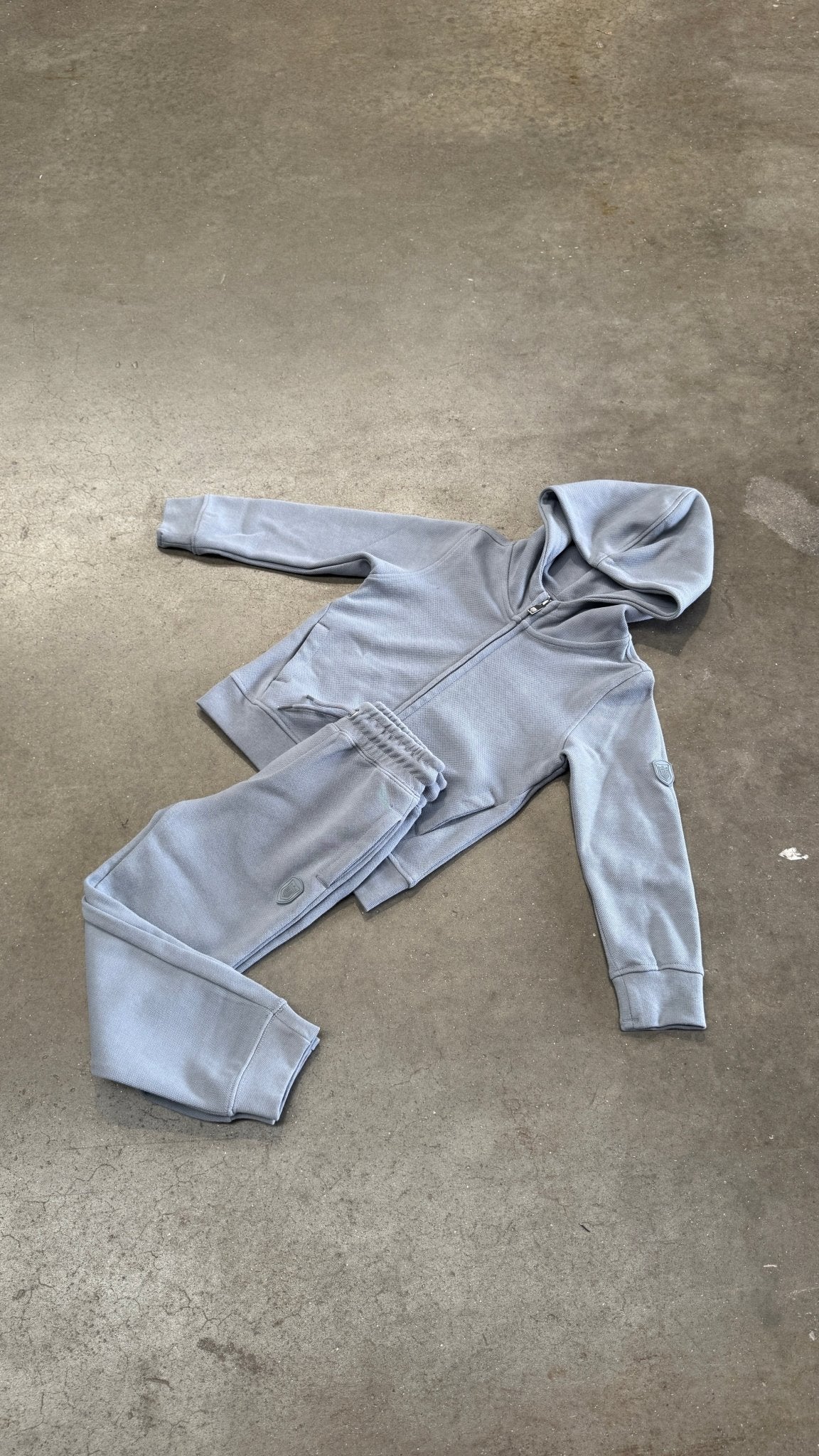 Boys Pique Zip Through Tracksuit - Nado Grey - Vincentius