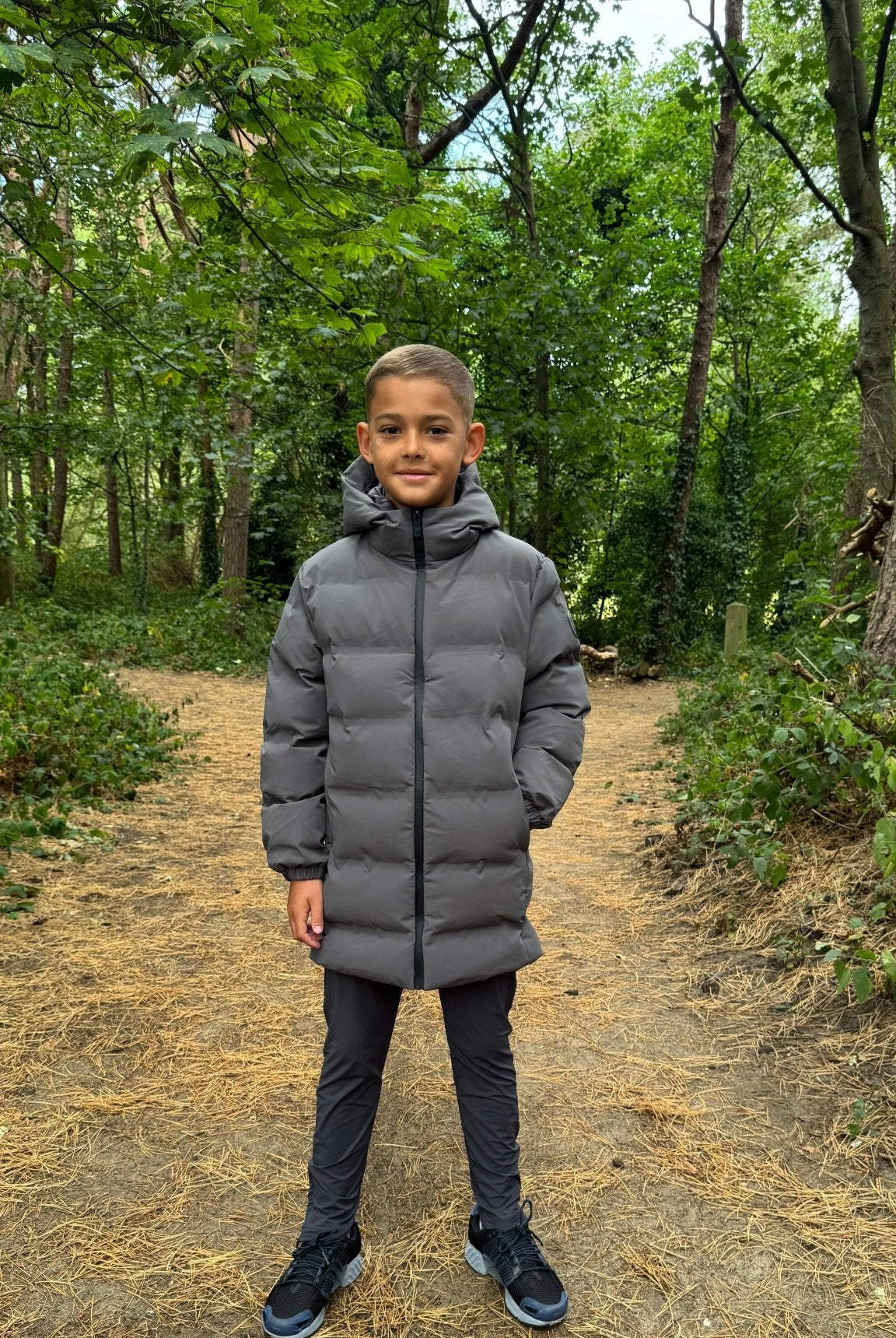 Boy's Technical Parka - Charcoal - Vincentius