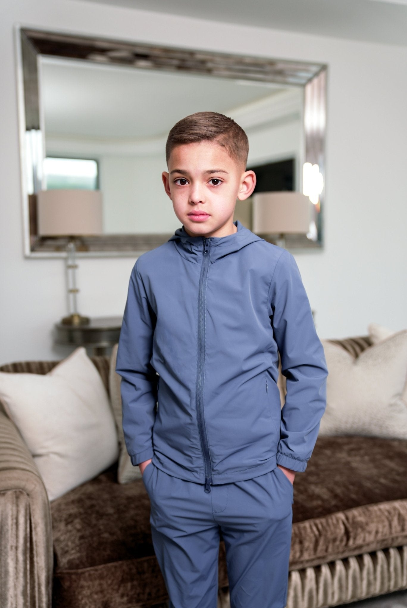 Boy's Transitional Tracksuit - Airforce - Vincentius