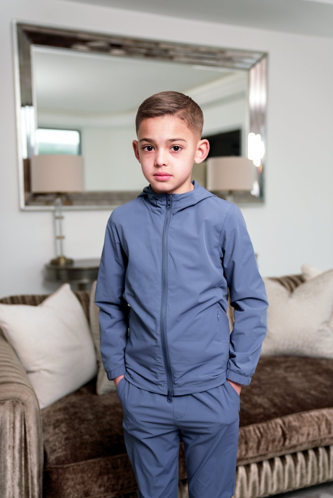 Boy's Transitional Tracksuit - Airforce - Vincentius