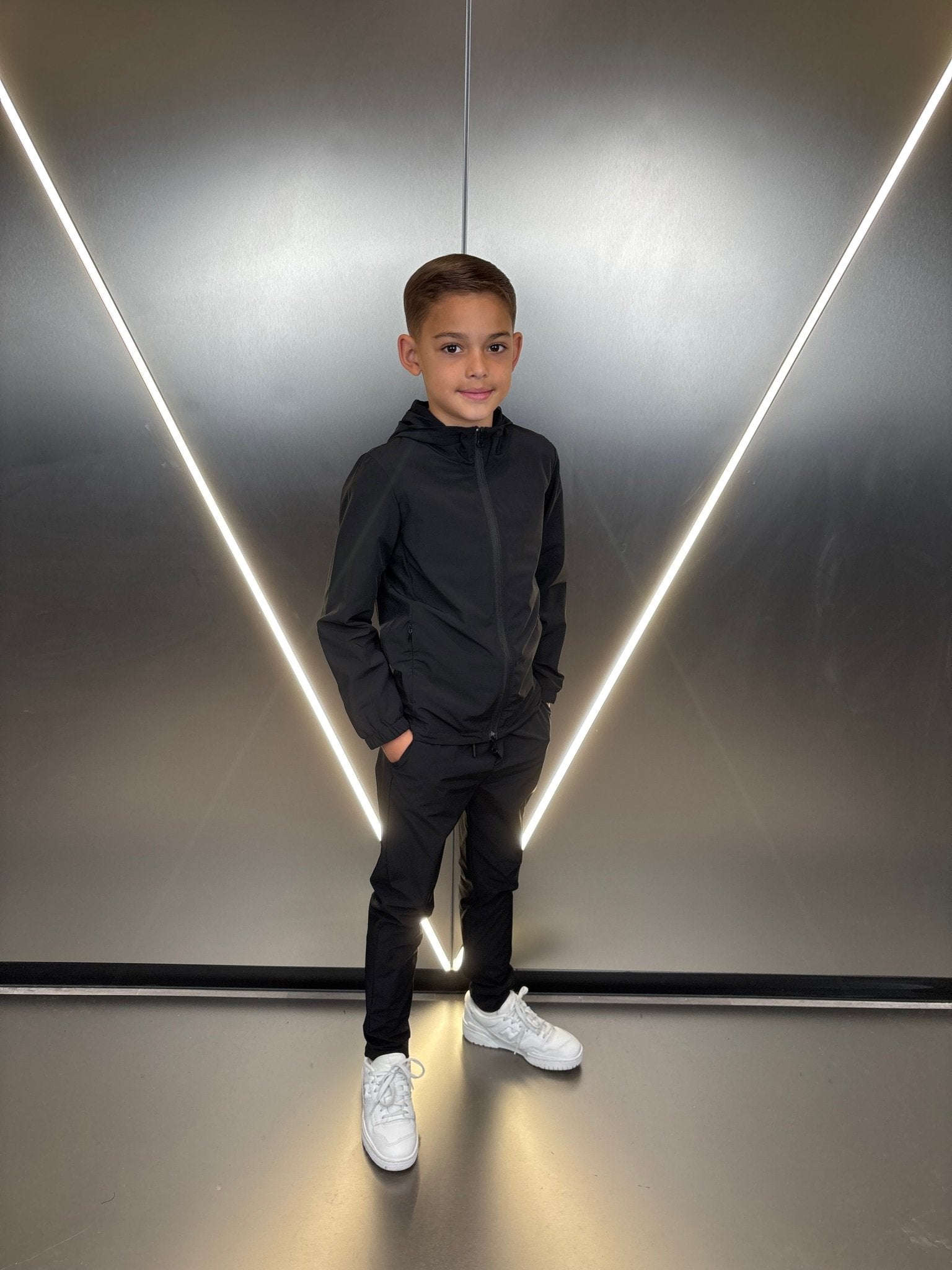 Boy's Transitional Tracksuit - Black - Vincentius