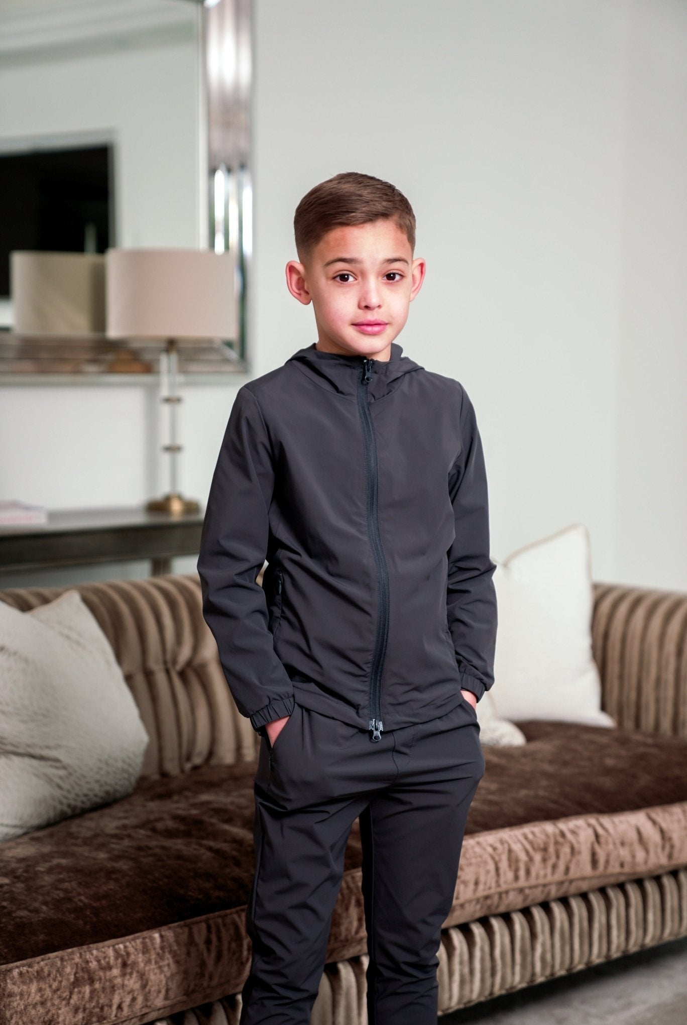 Boy's Transitional Tracksuit - Slate Grey - Vincentius