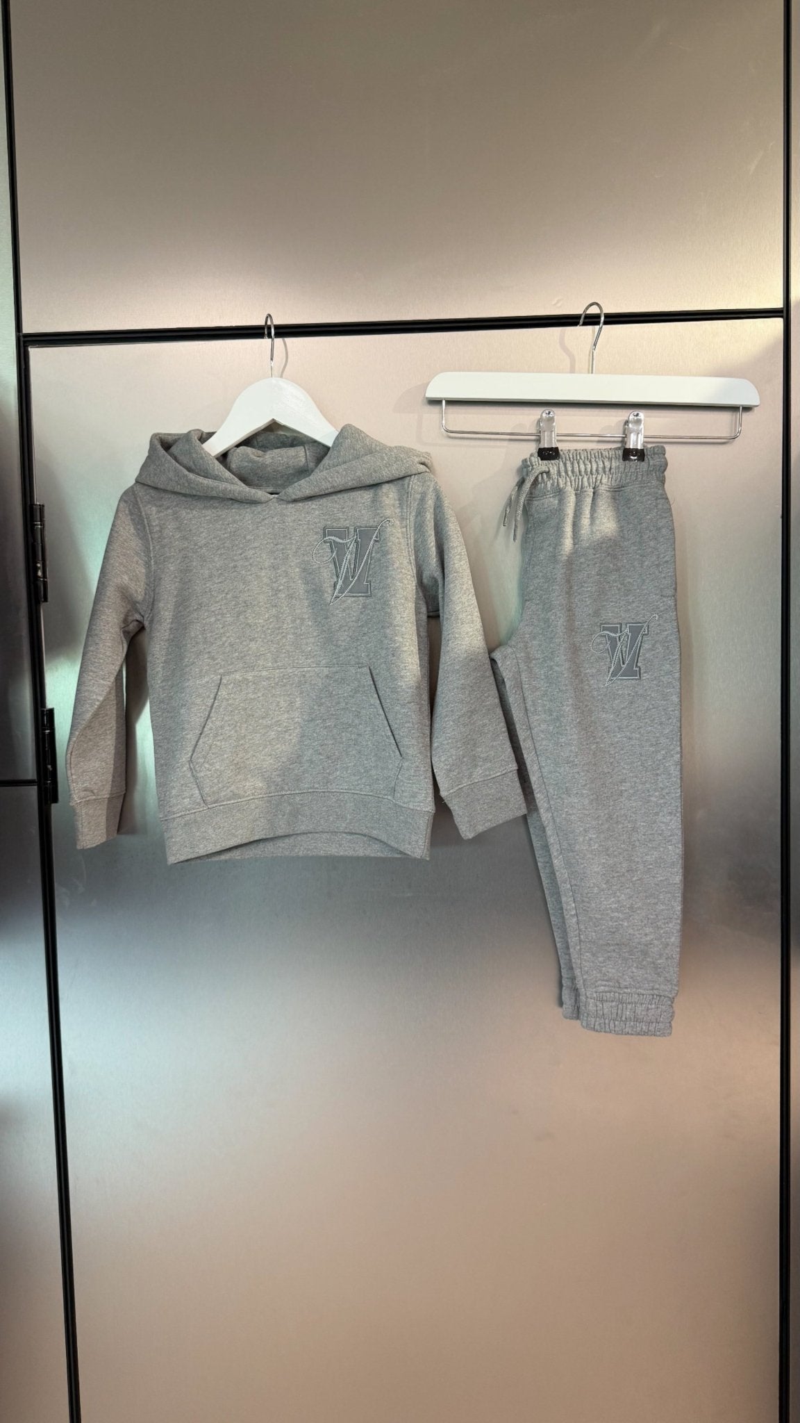 Boy's Varsity Tracksuit - Grey Marl - Vincentius