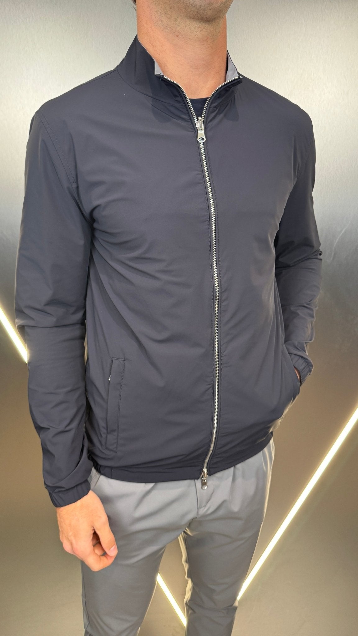 Commuter Reverse Jacket - Navy/Stone - Vincentius