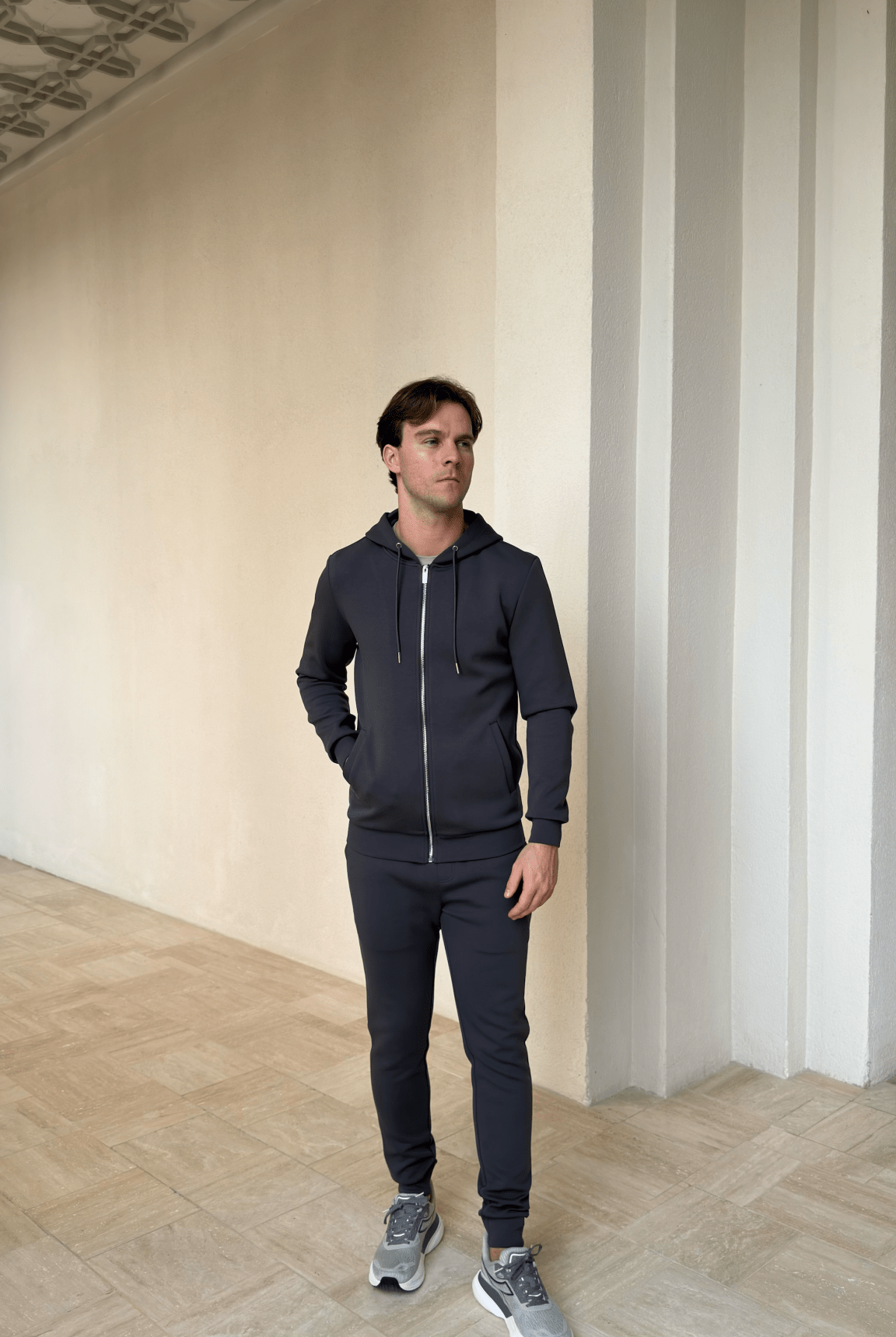Commuter Zip Through Hoodie - Graphite - Vincentius