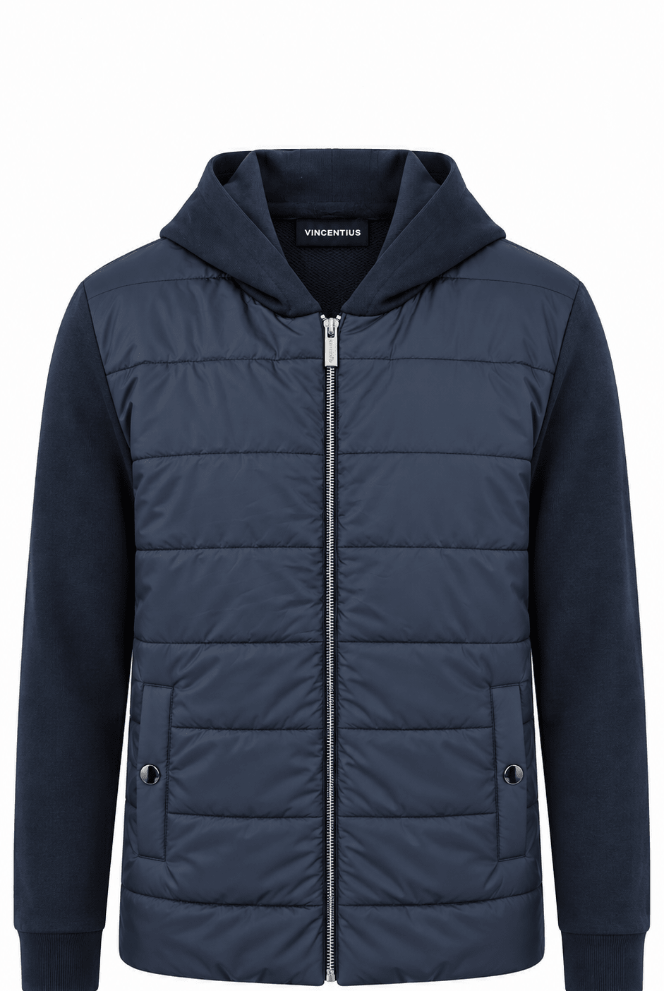 Hybrid Quilted Jacket - Navy (Pre-Order Dispatch 16/9/26) - Vincentius