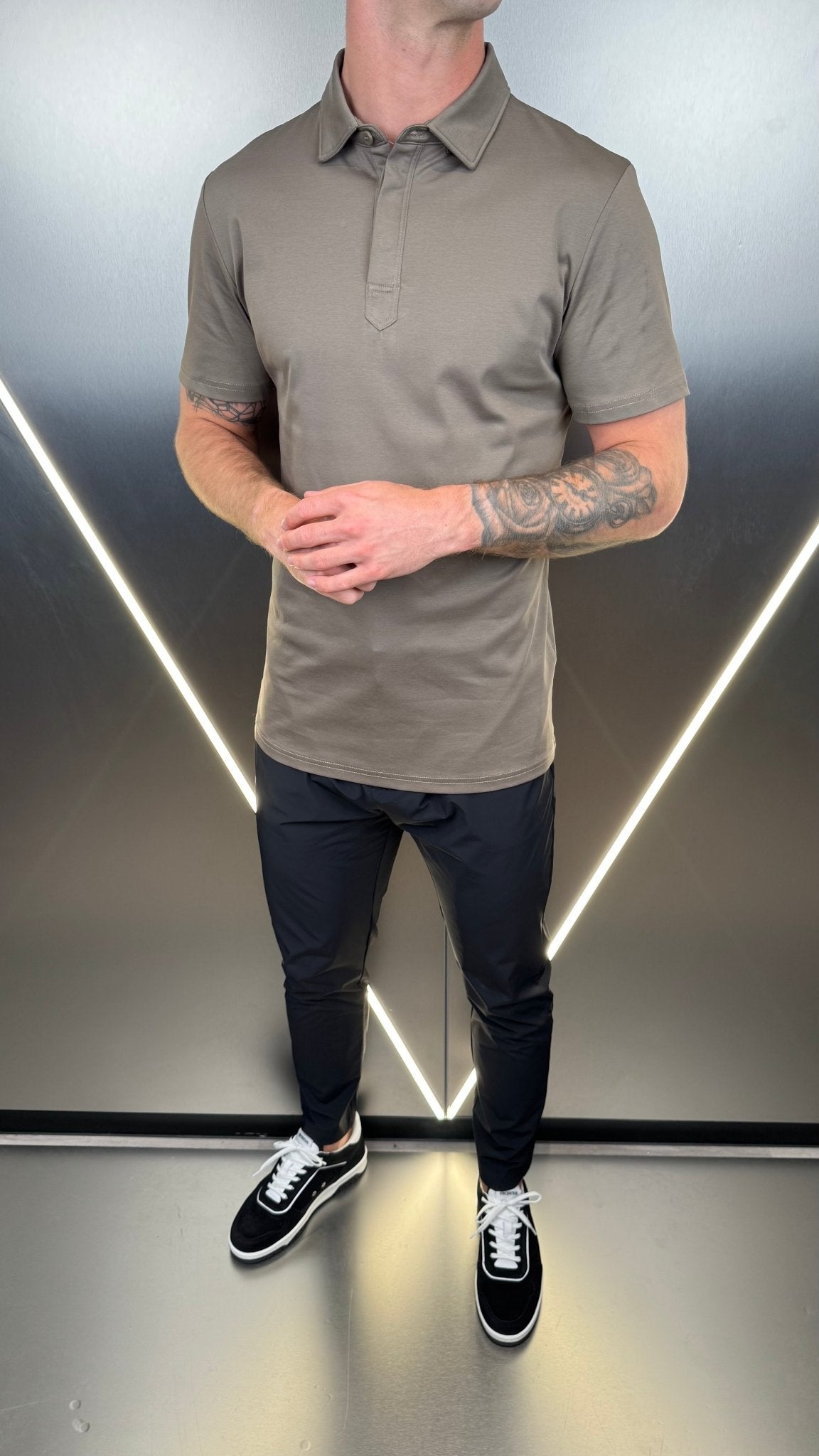 Luxury Mercerised Mocha Polo T Shirt - Vincentius