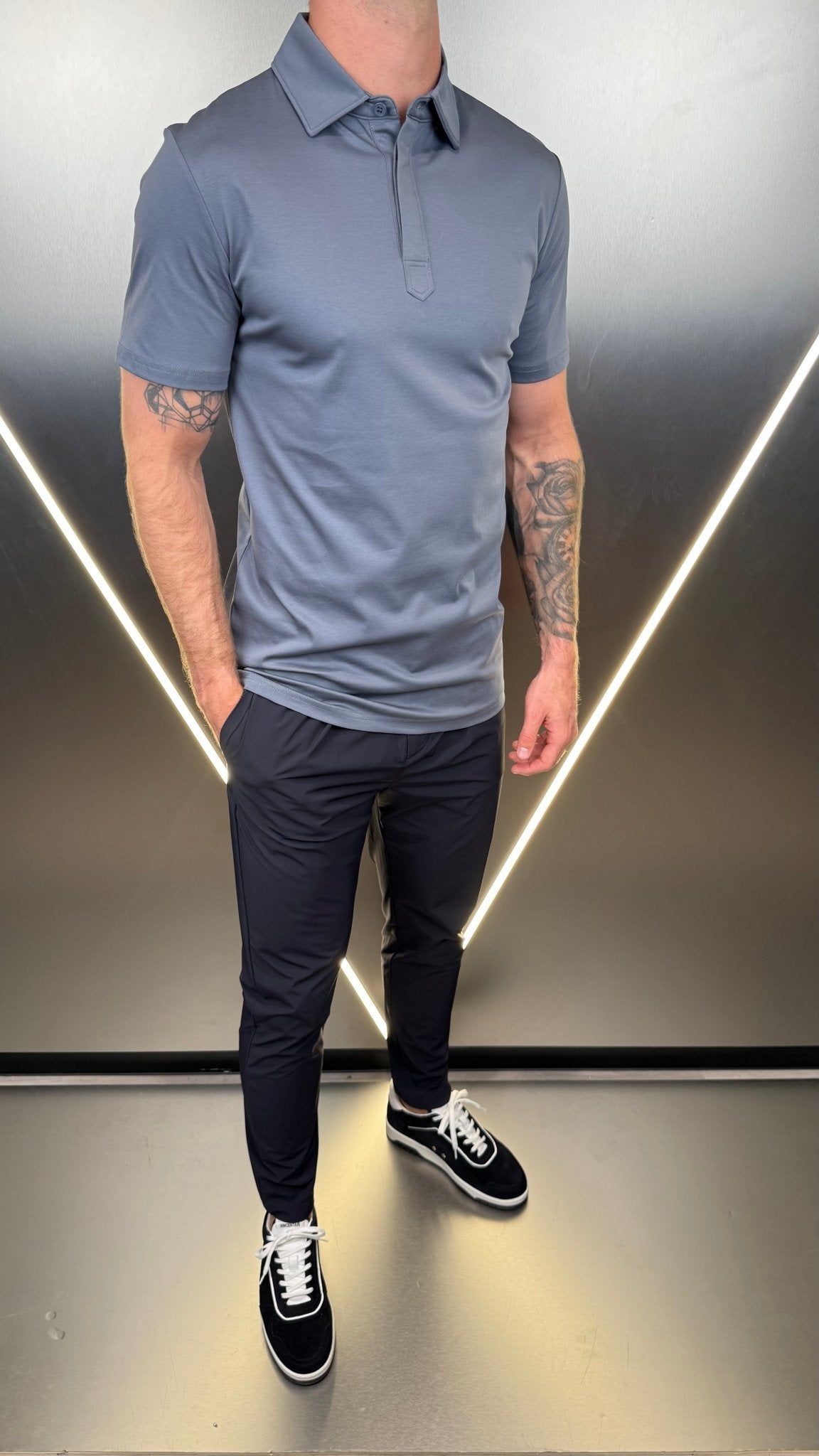 Luxury Mercerised Ombre Polo T Shirt - Vincentius