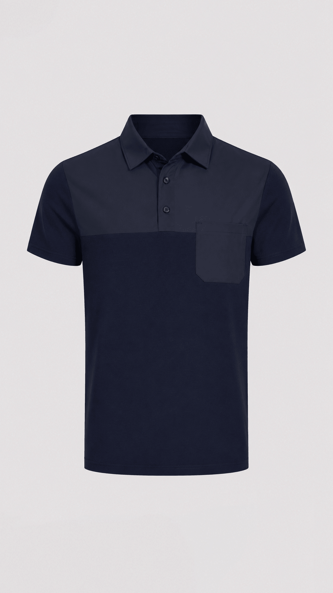 Luxury Vertex Panel Polo - Navy - Vincentius