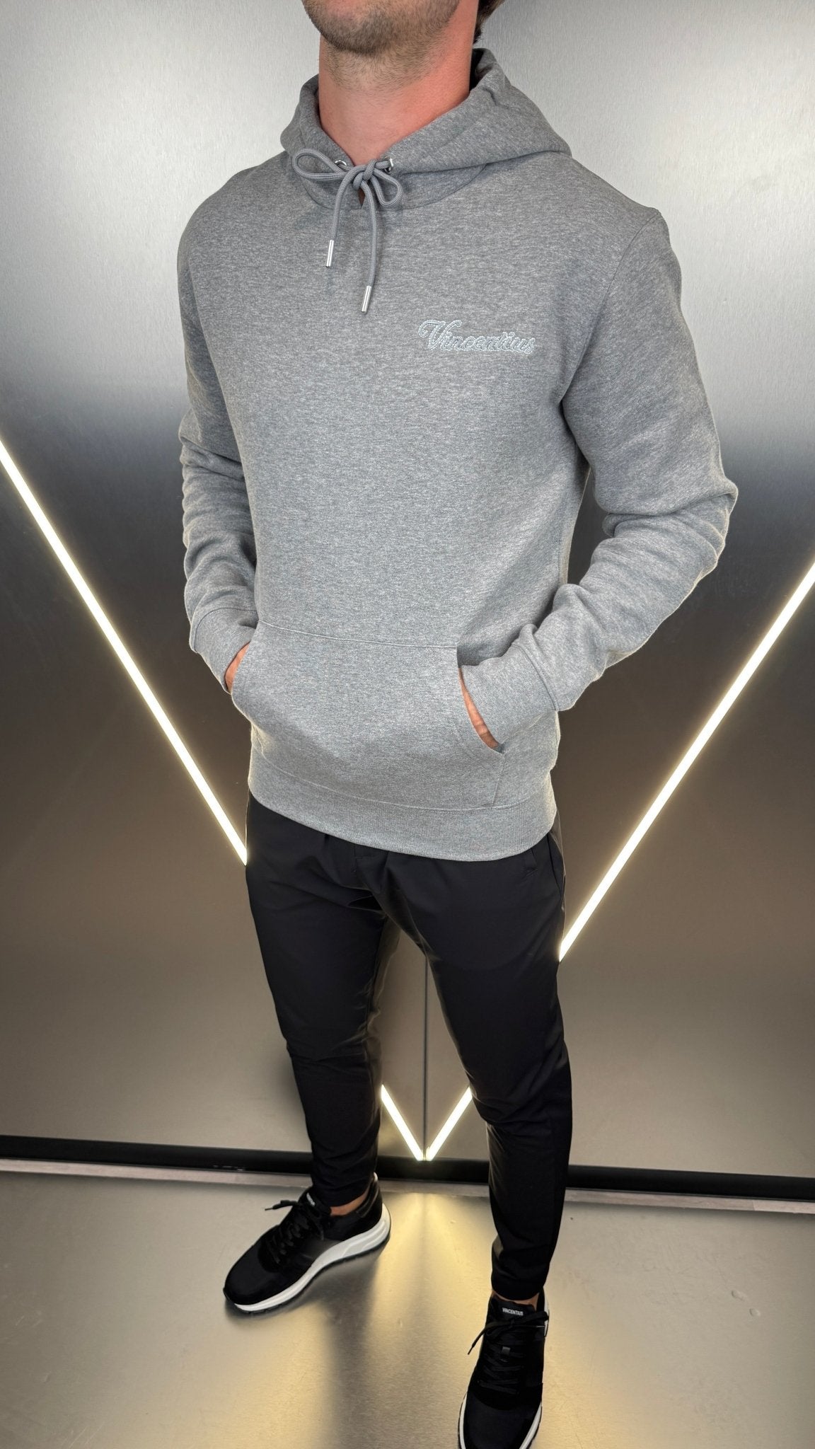 Script Hoodie - Grey Marl - Vincentius