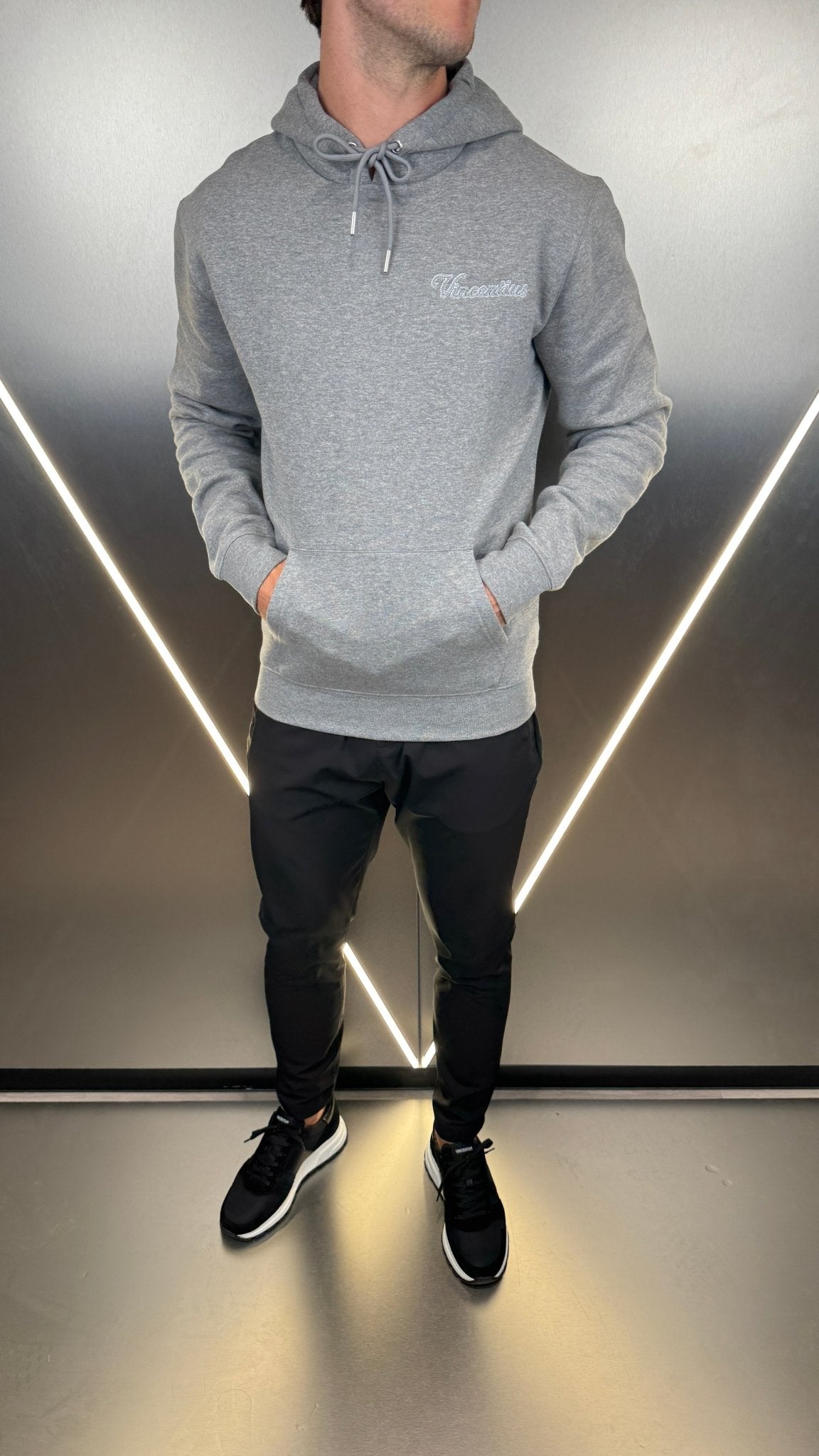 Script Hoodie - Grey Marl - Vincentius