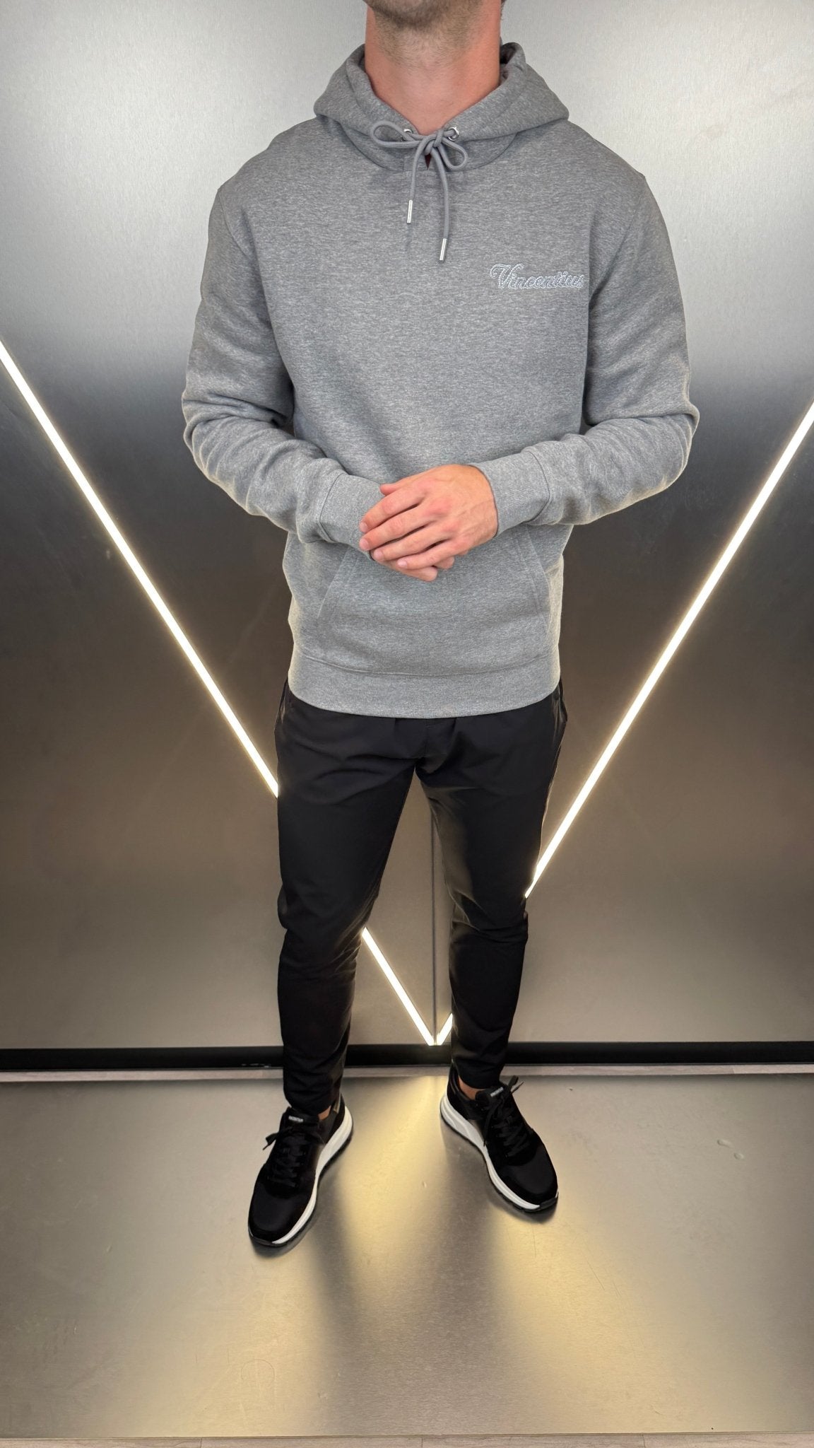 Script Hoodie - Grey Marl - Vincentius
