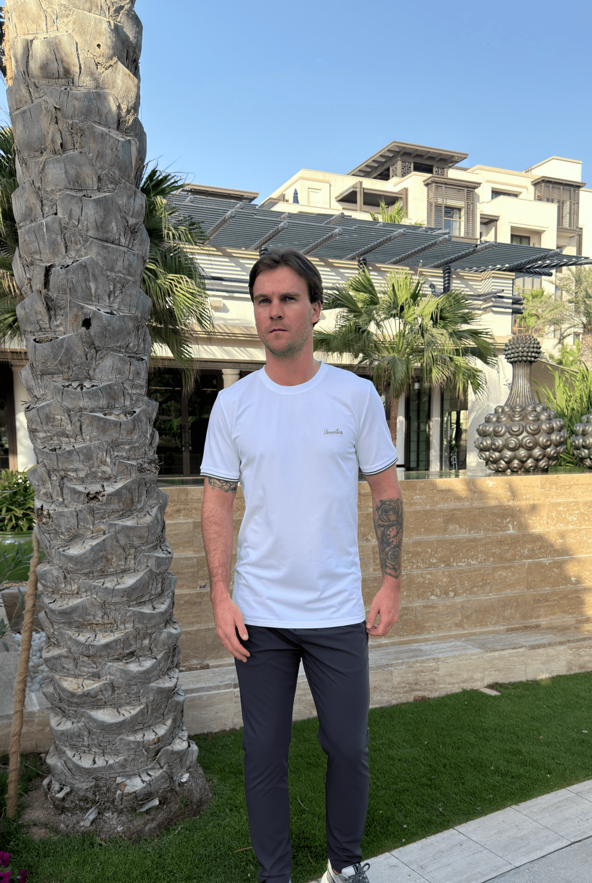 Signature Textured Cotton T-Shirt - White - Vincentius