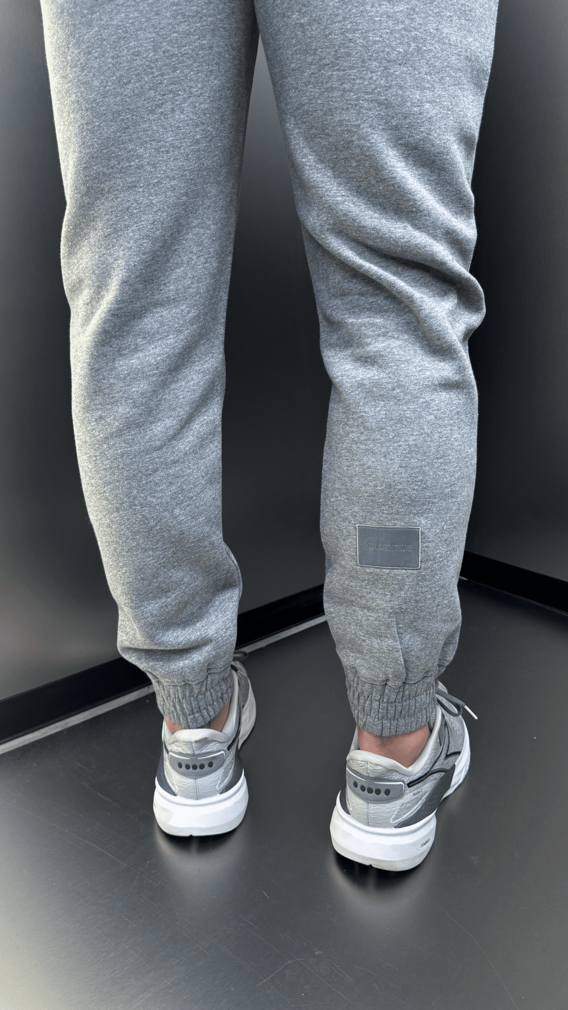 Tonal Badge Every Day Tracksuit - Grey Marl - Vincentius