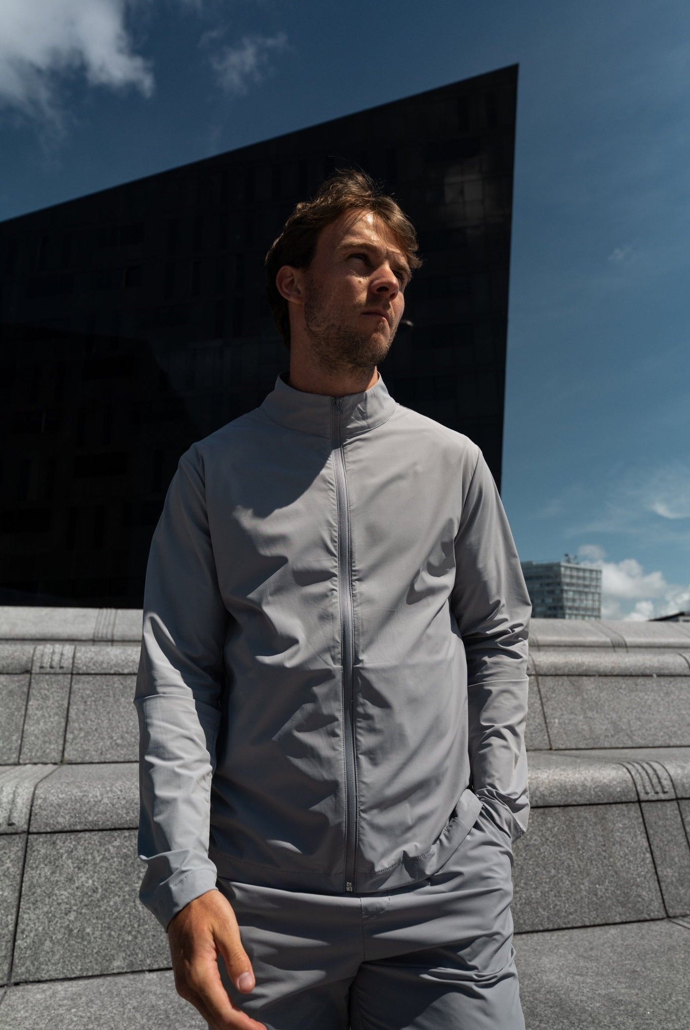 Transitional Full Zip Tracksuit - Light Grey - Vincentius