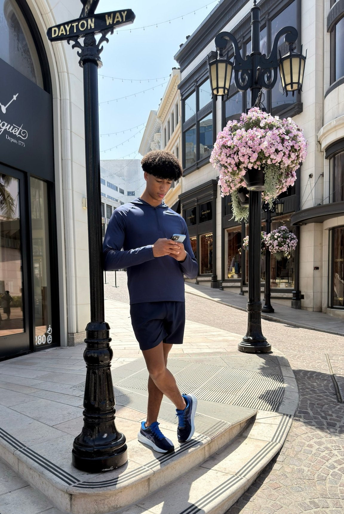 Transitional Performance 1/4 Zip Hoodie - Navy - Vincentius
