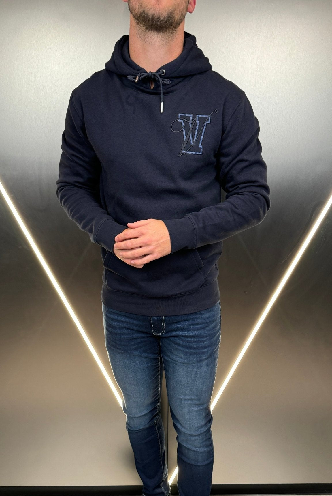 Varsity Luxe Hoodie - Navy (DISPATCH 18/10/24) - Vincentius