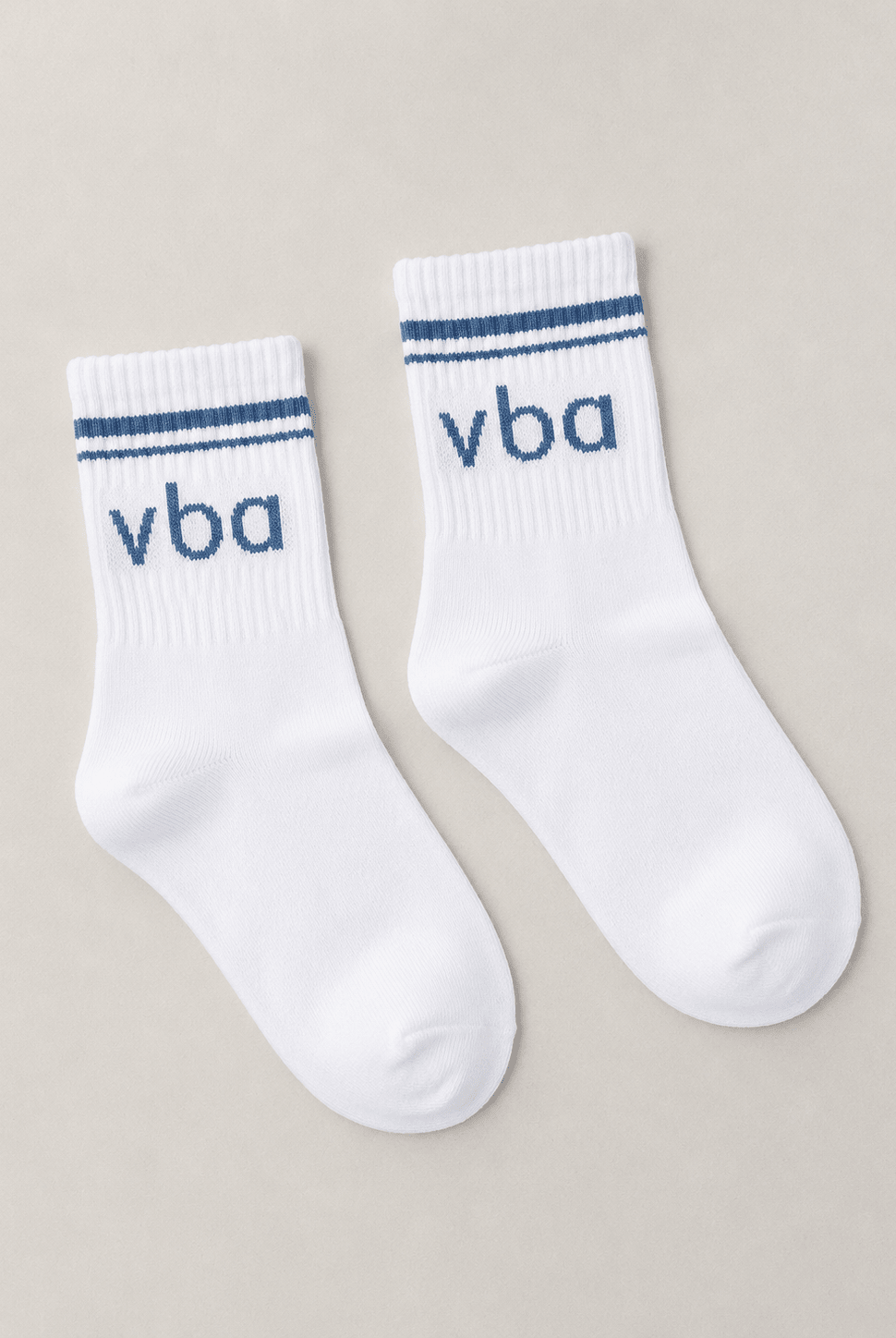 VBA Sport Socks - White/Crystal Blue - Vincentius
