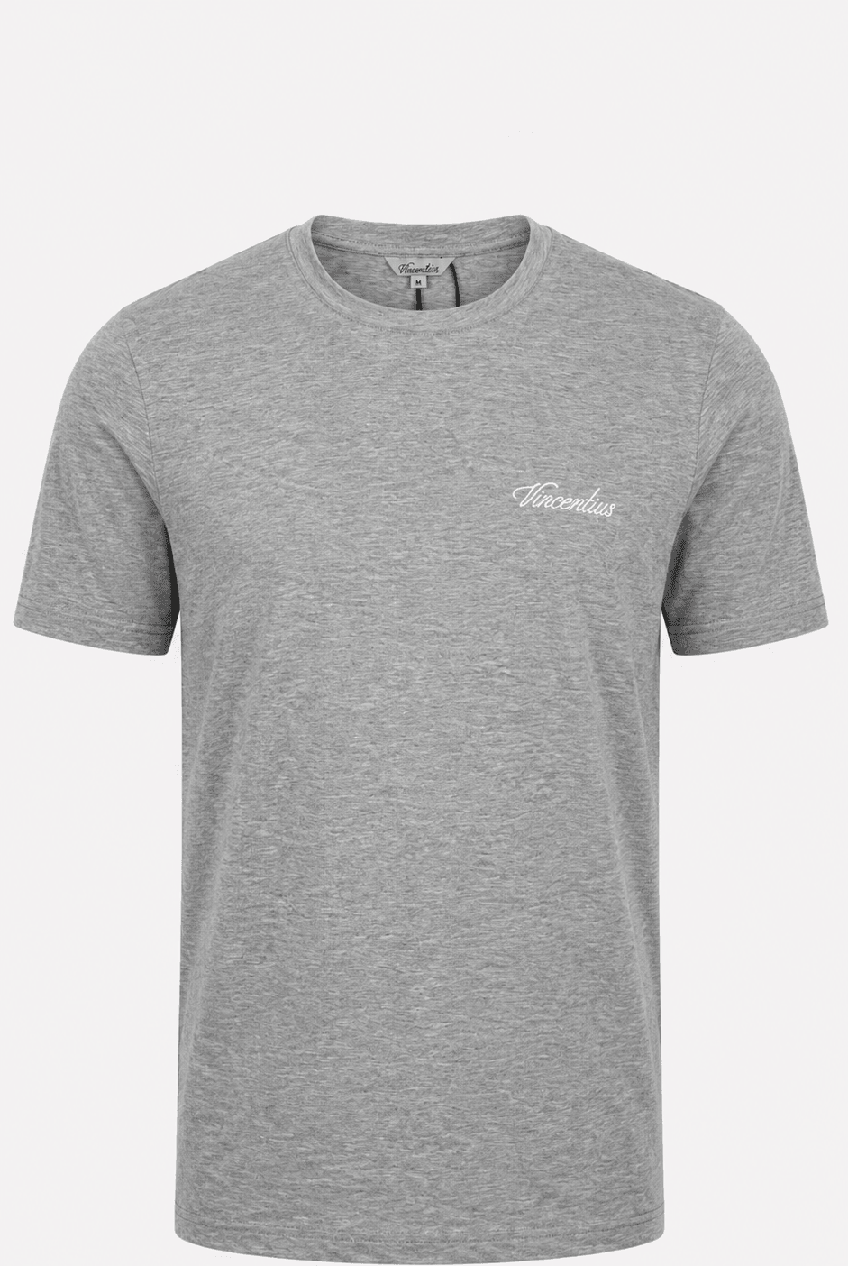 Vincentius Elegant Script T-Shirt - Grey Marl - Vincentius