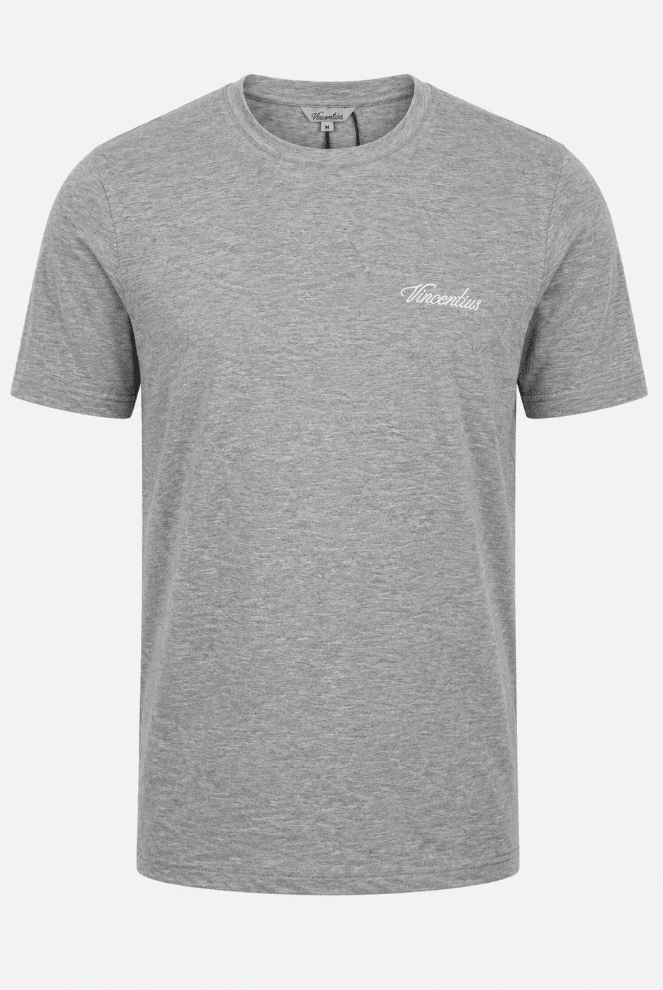 Vincentius Elegant Script T-Shirt - Grey Marl - Vincentius