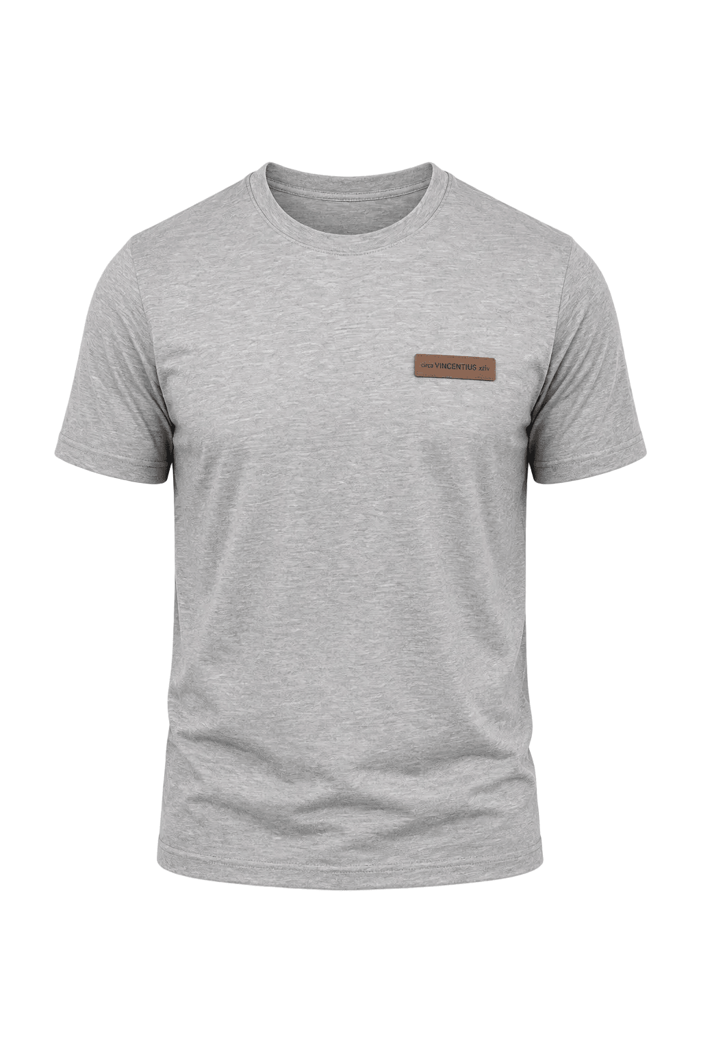 Vincentius Leather logo T-Shirt - Grey - Vincentius