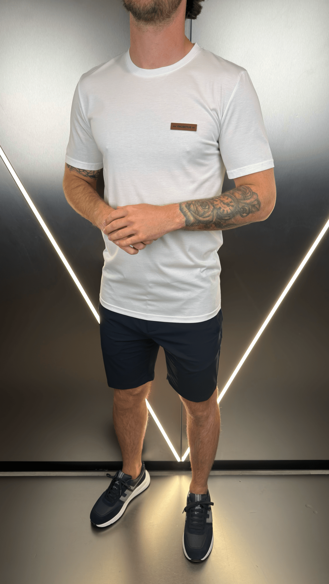 Vincentius Leather logo T-Shirt - White - Vincentius