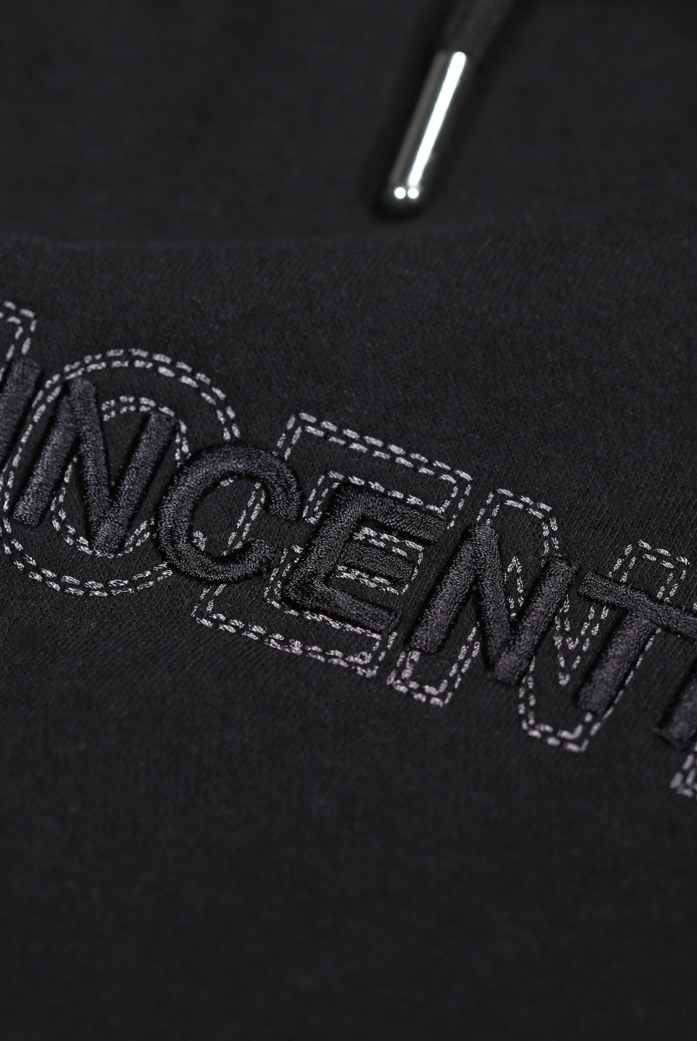 Double Embroidery Luxe Hoodie - Black - Vincentius