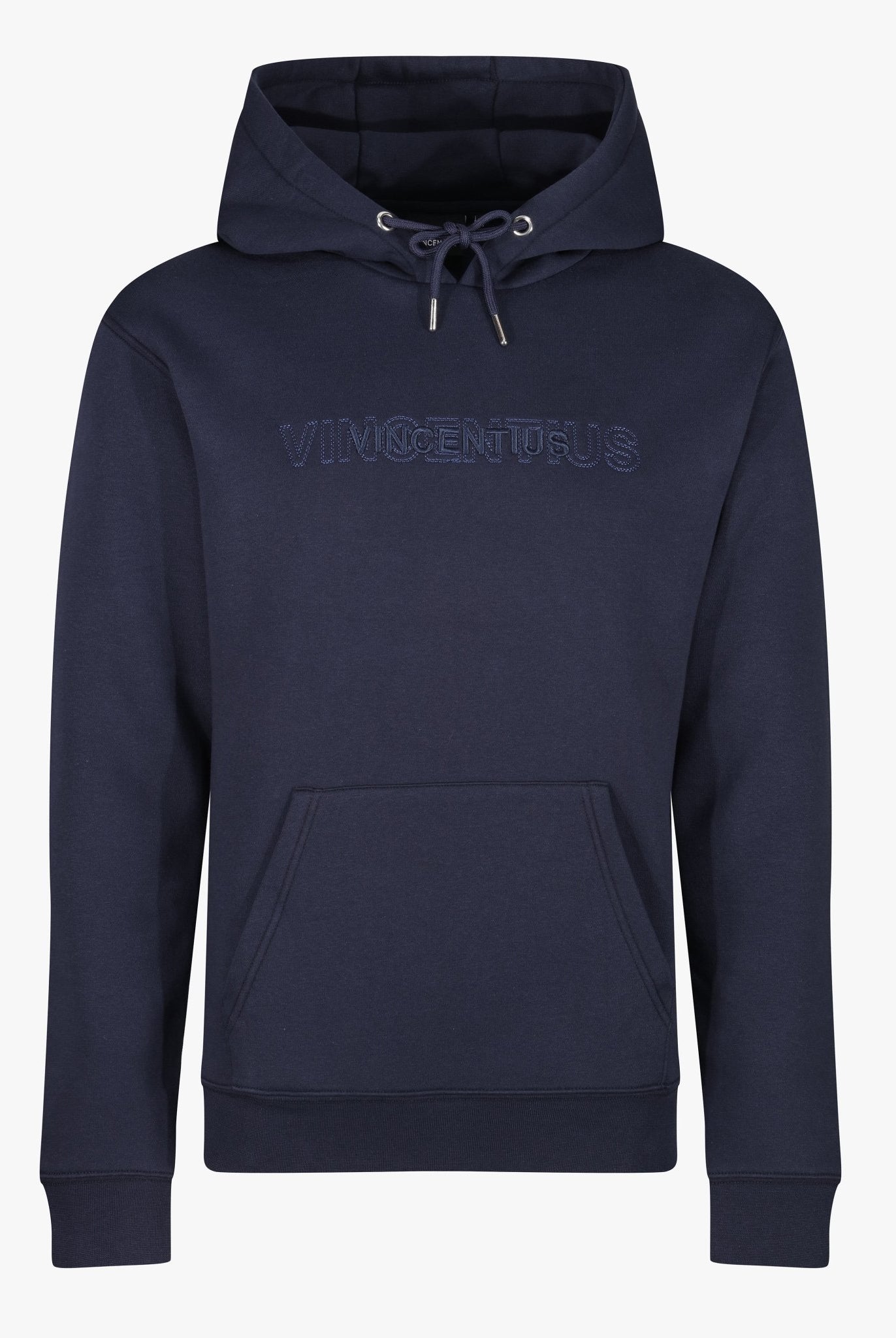 Double Embroidery Luxe Hoodie - Navy - Vincentius