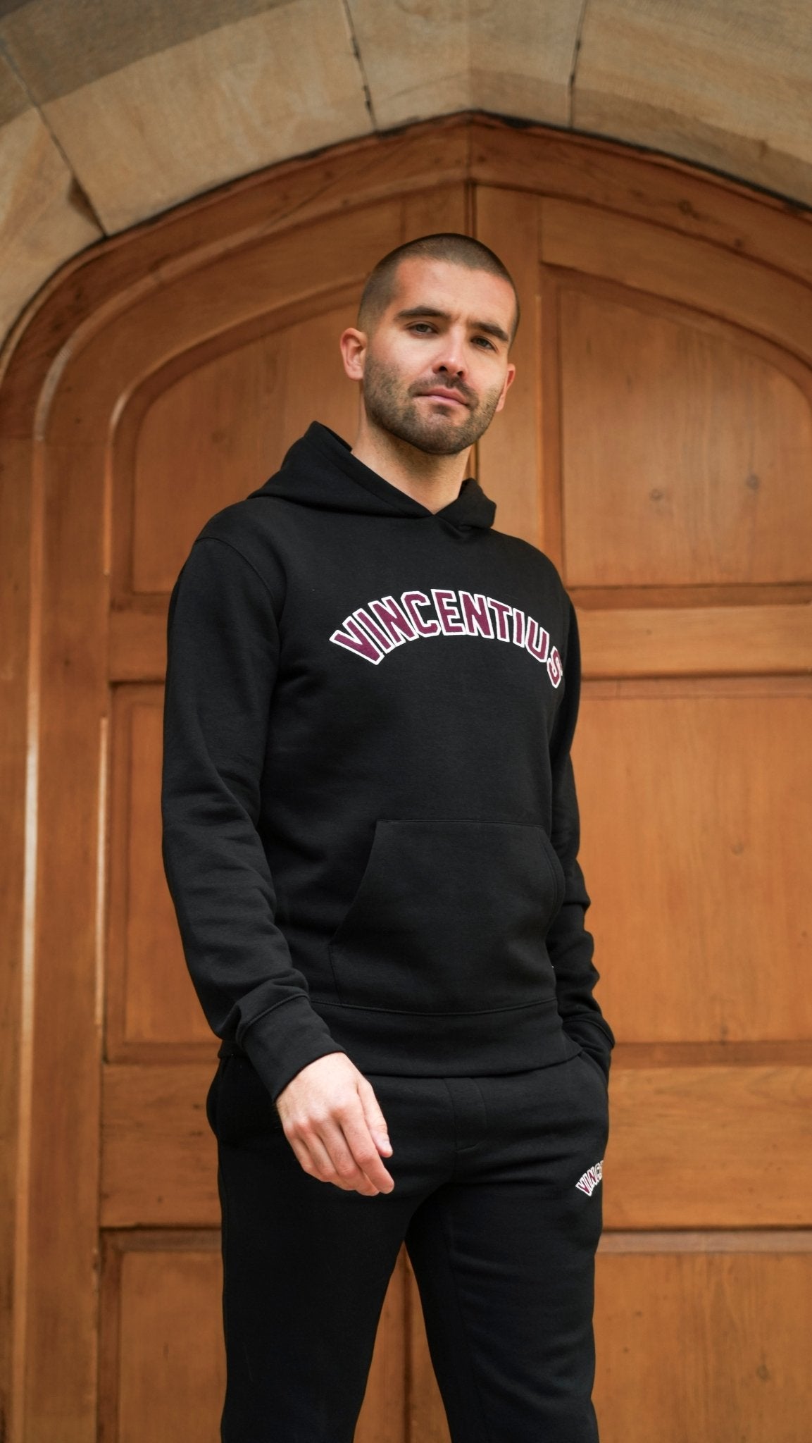 Applique Every Day Tracksuit - Black/Red - Vincentius