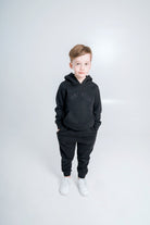 Boy's Applique Tracksuit - Black - Vincentius