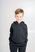 Boy's Applique Tracksuit - Black - Vincentius