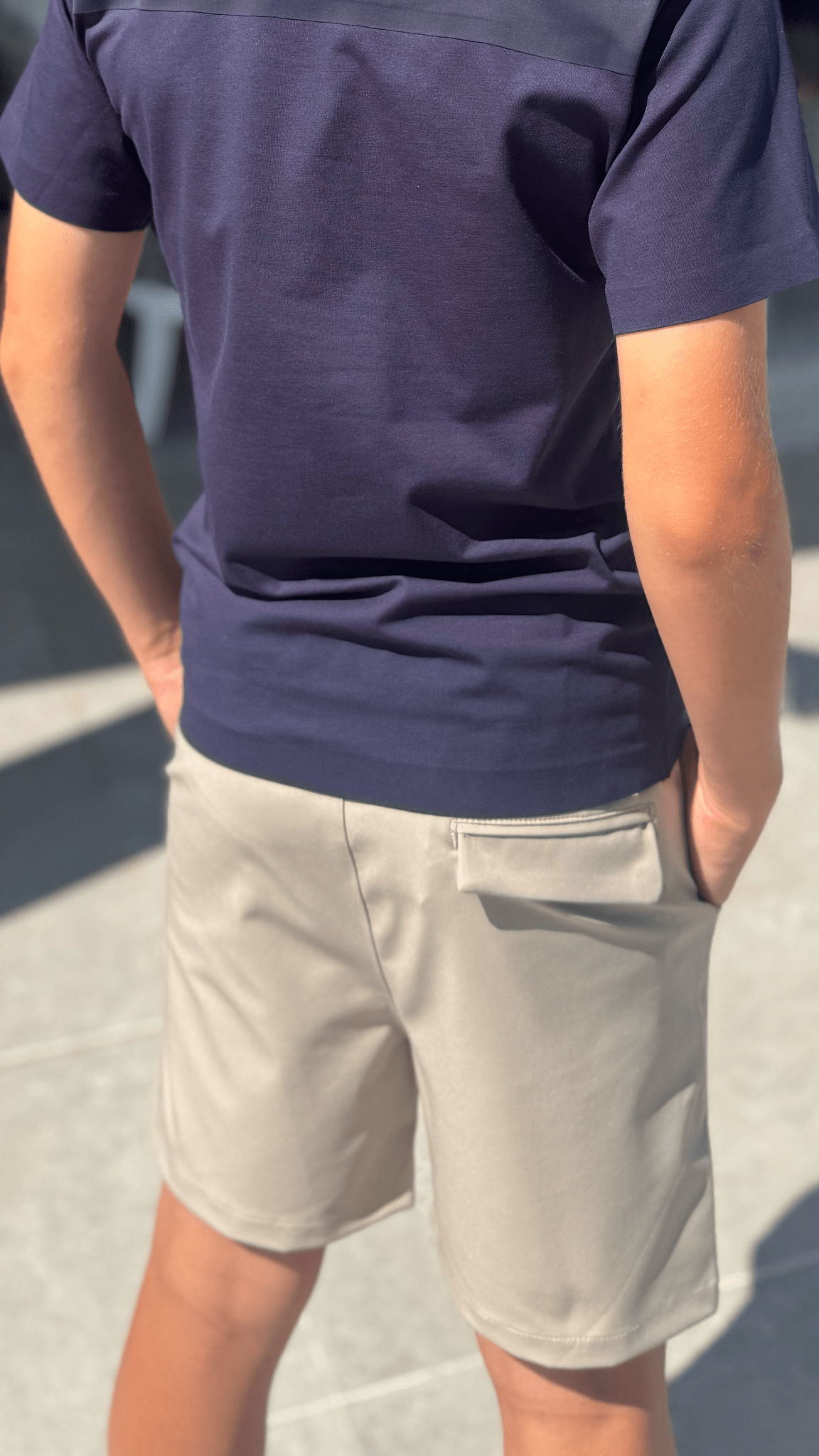 Boy's Commuter Shorts - Beige - Vincentius