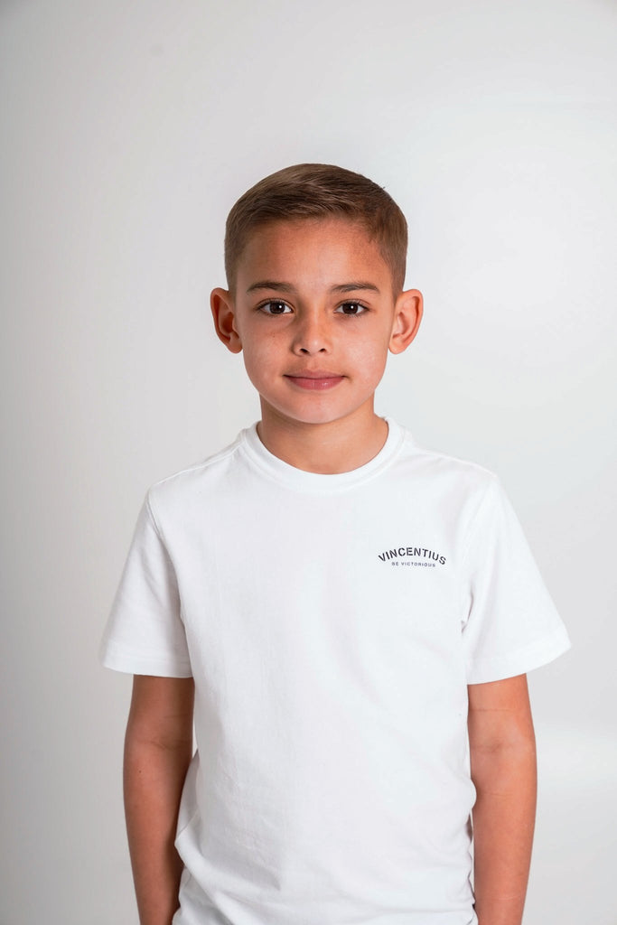 Boy's Luxe Be Victorious T-Shirt - White - Vincentius