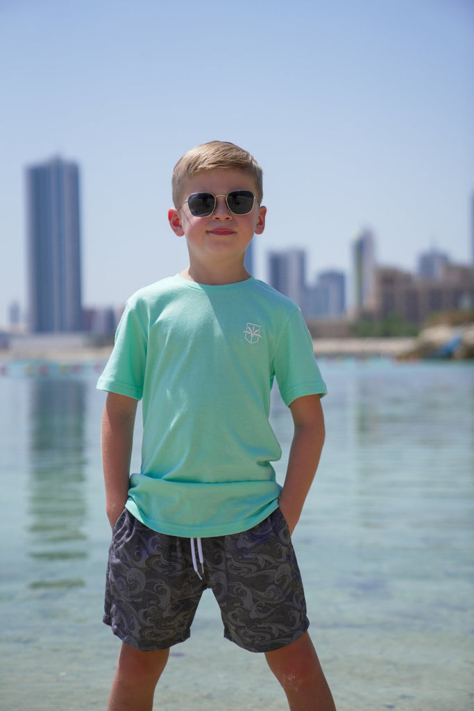 Boy's Luxe Resort Palm T - Shirt - Light Green - Vincentius